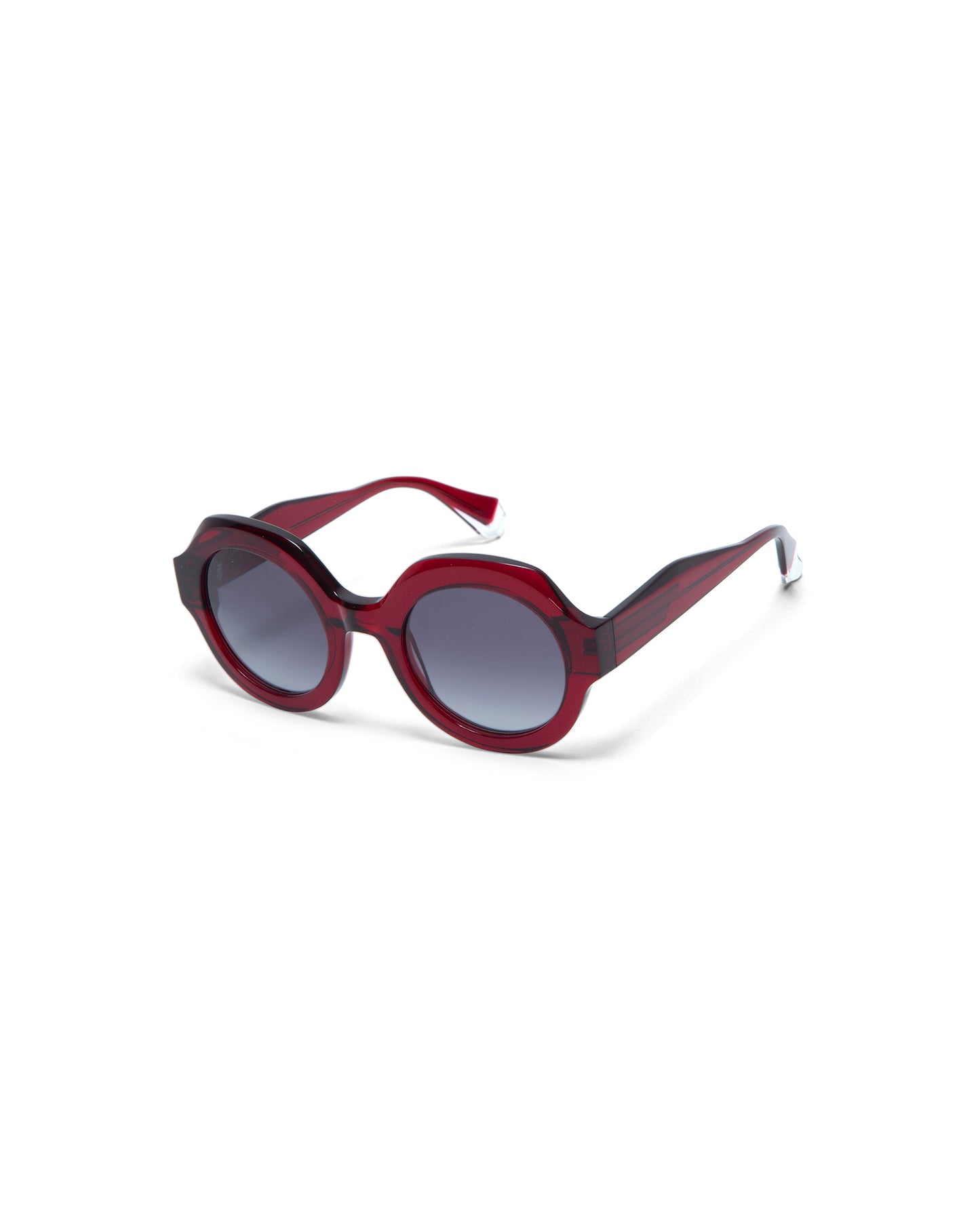 MADDIE: Redondas Acetato Rojo sunglasses by GIGI STUDIOS 2827