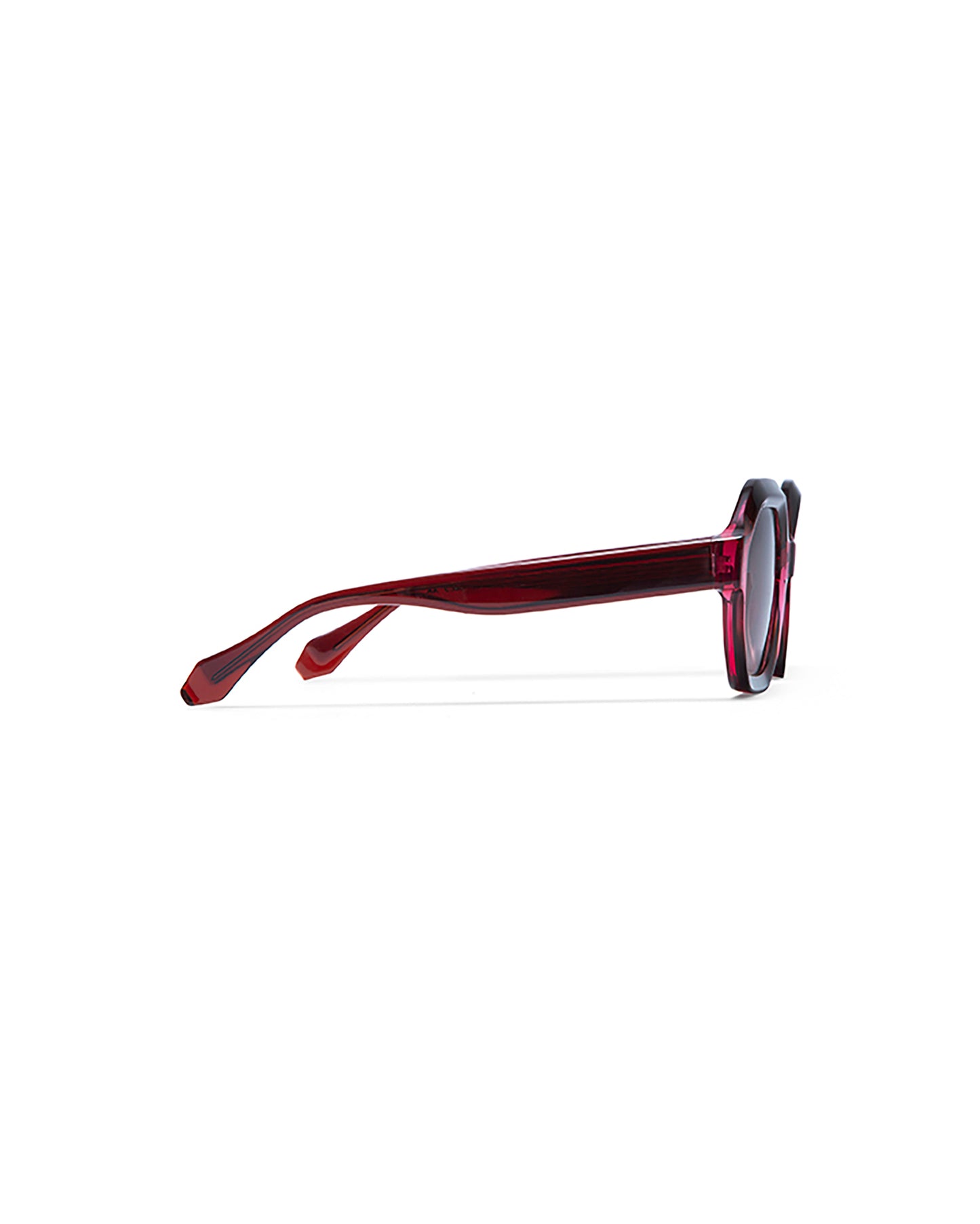 JANET: Geométricas Acetato Rojo sunglasses by GIGI STUDIOS 5786
