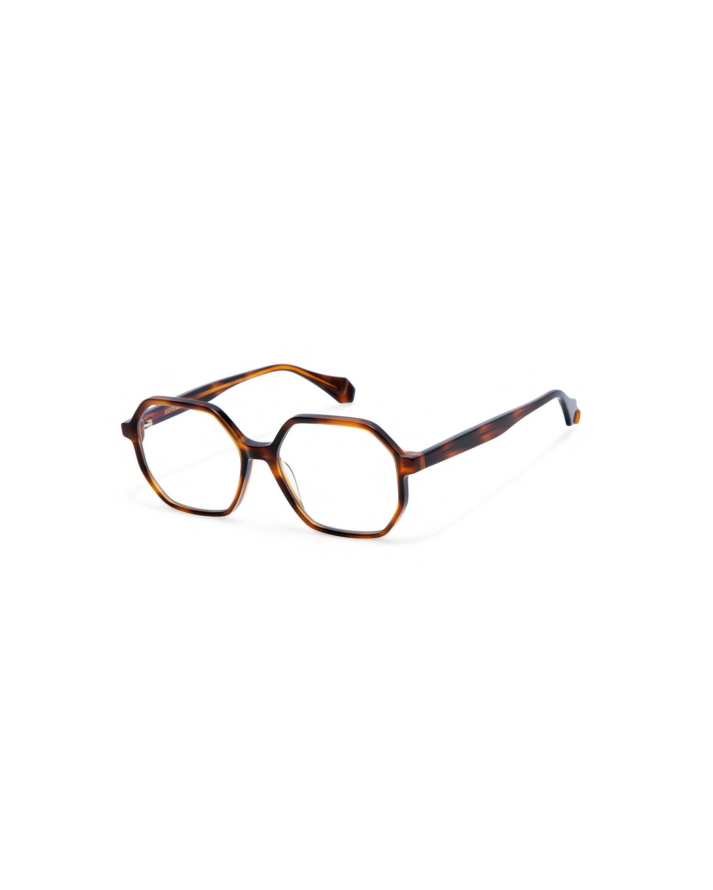 ENRICA: Geométricas Acetato Havana optical glasses by GIGI STUDIOS 3913