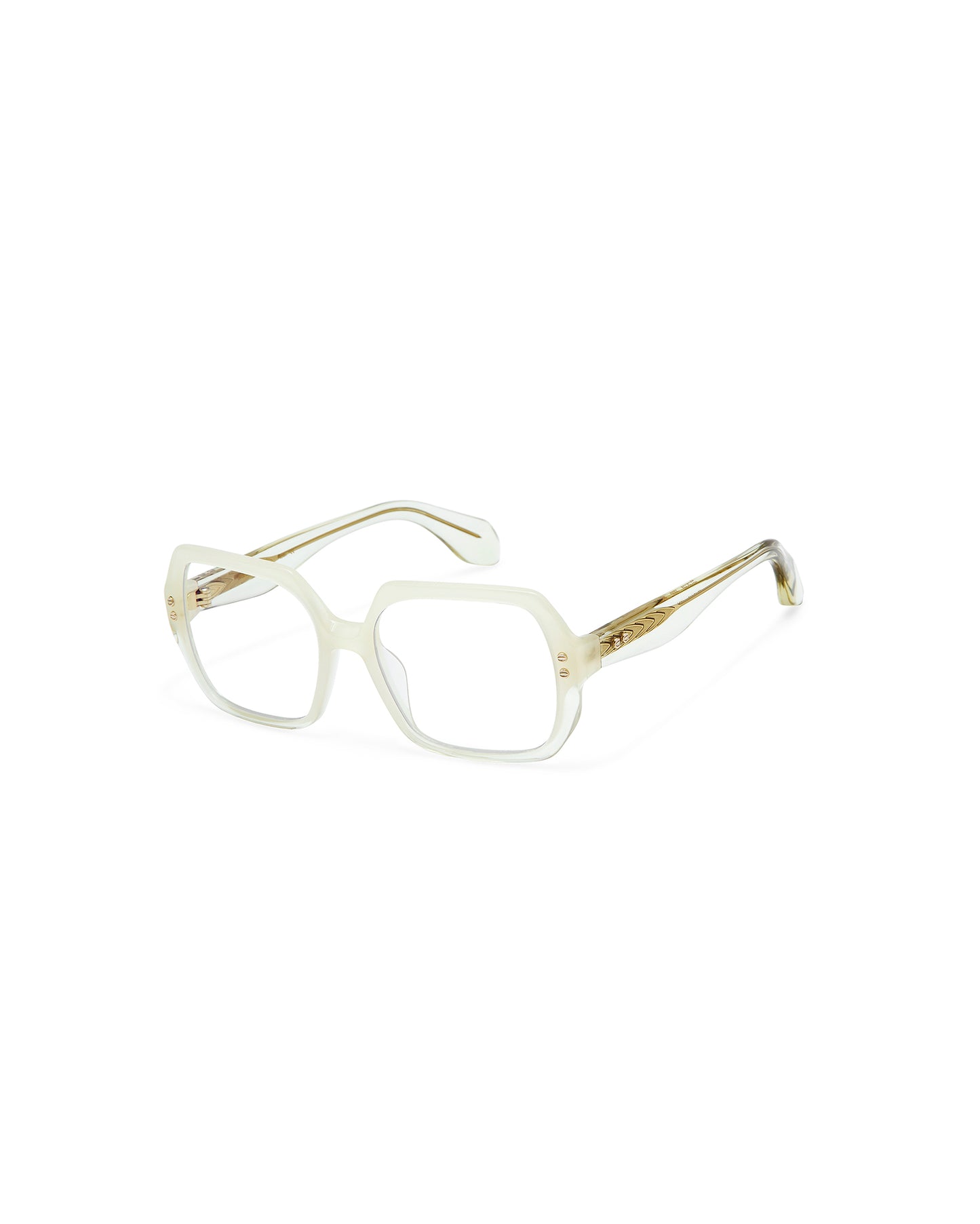 THRIVE 004: Cuadrada Acetato Blanco optical glasses by GIGI STUDIOS 7418