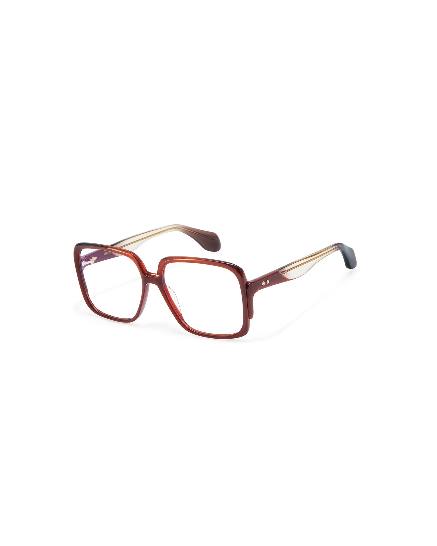 REVIVRE 42: Cuadrada Acetato Marrón optical glasses by GIGI STUDIOS 7907