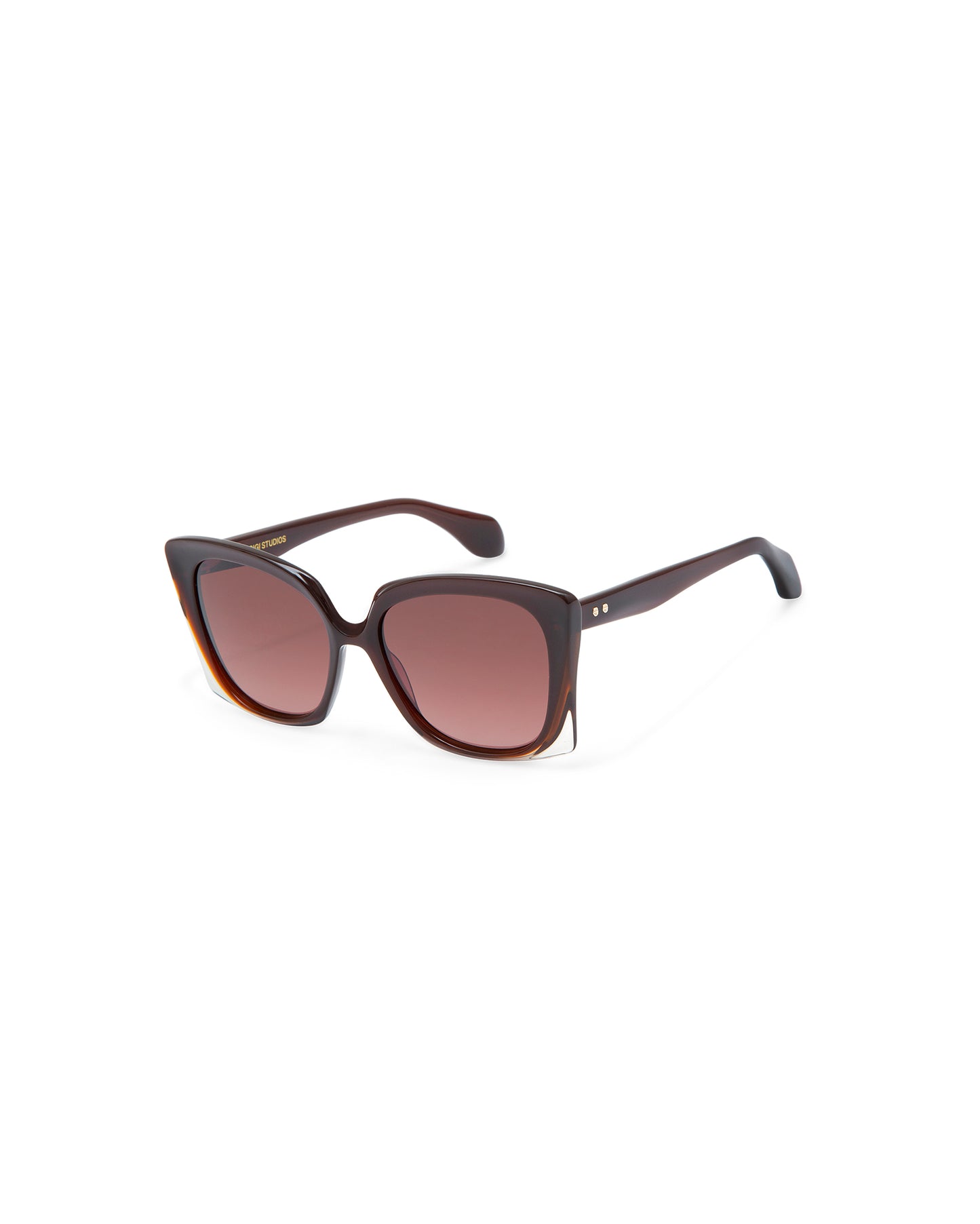 REVIVRE 45: Cat Eye Acetato Marrón sunglasses by GIGI STUDIOS 8086