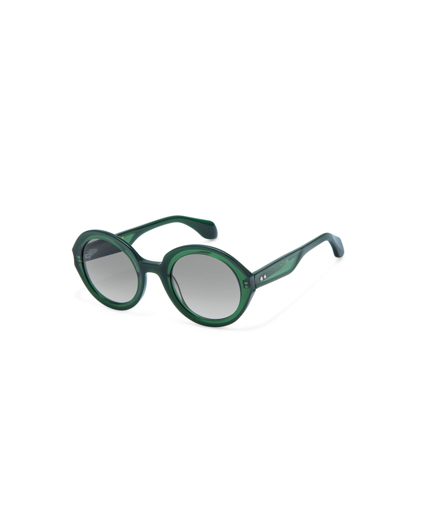 REVIVRE 46: Redondas Acetato Verde sunglasses by GIGI STUDIOS 7925