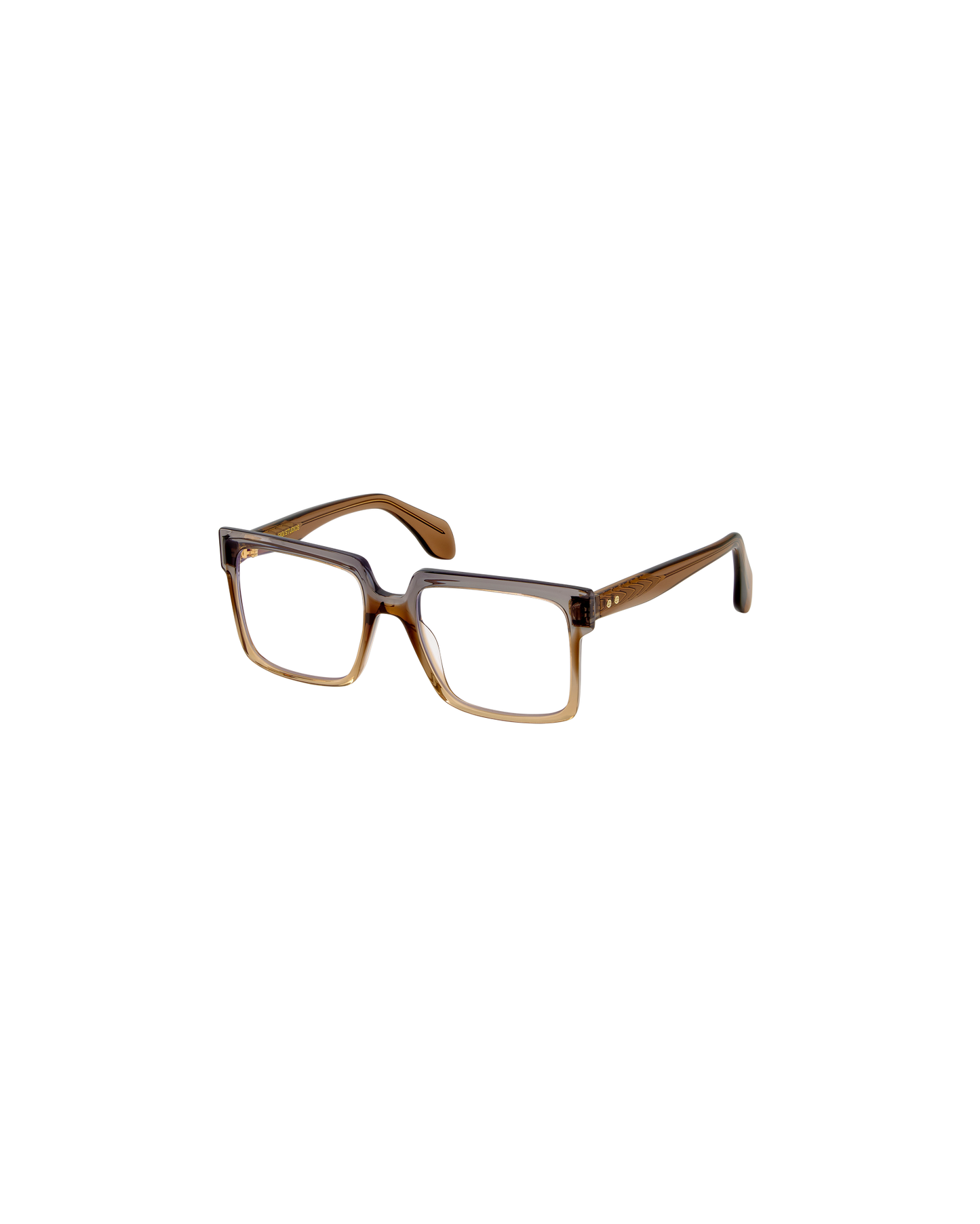 CLAIRE: Cuadrada Acetato Marrón optical glasses by GIGI STUDIOS 8743