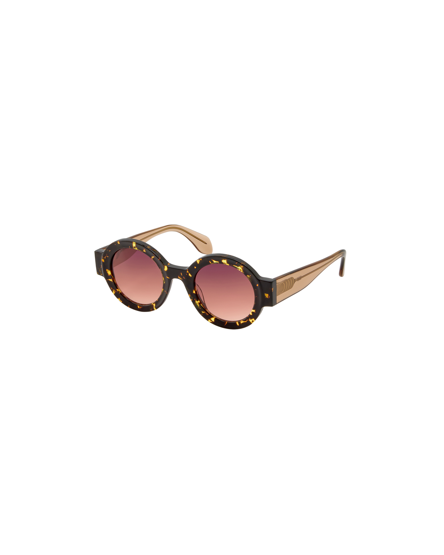 MIREA: Redondas Acetato Havana sunglasses by GIGI STUDIOS 8771