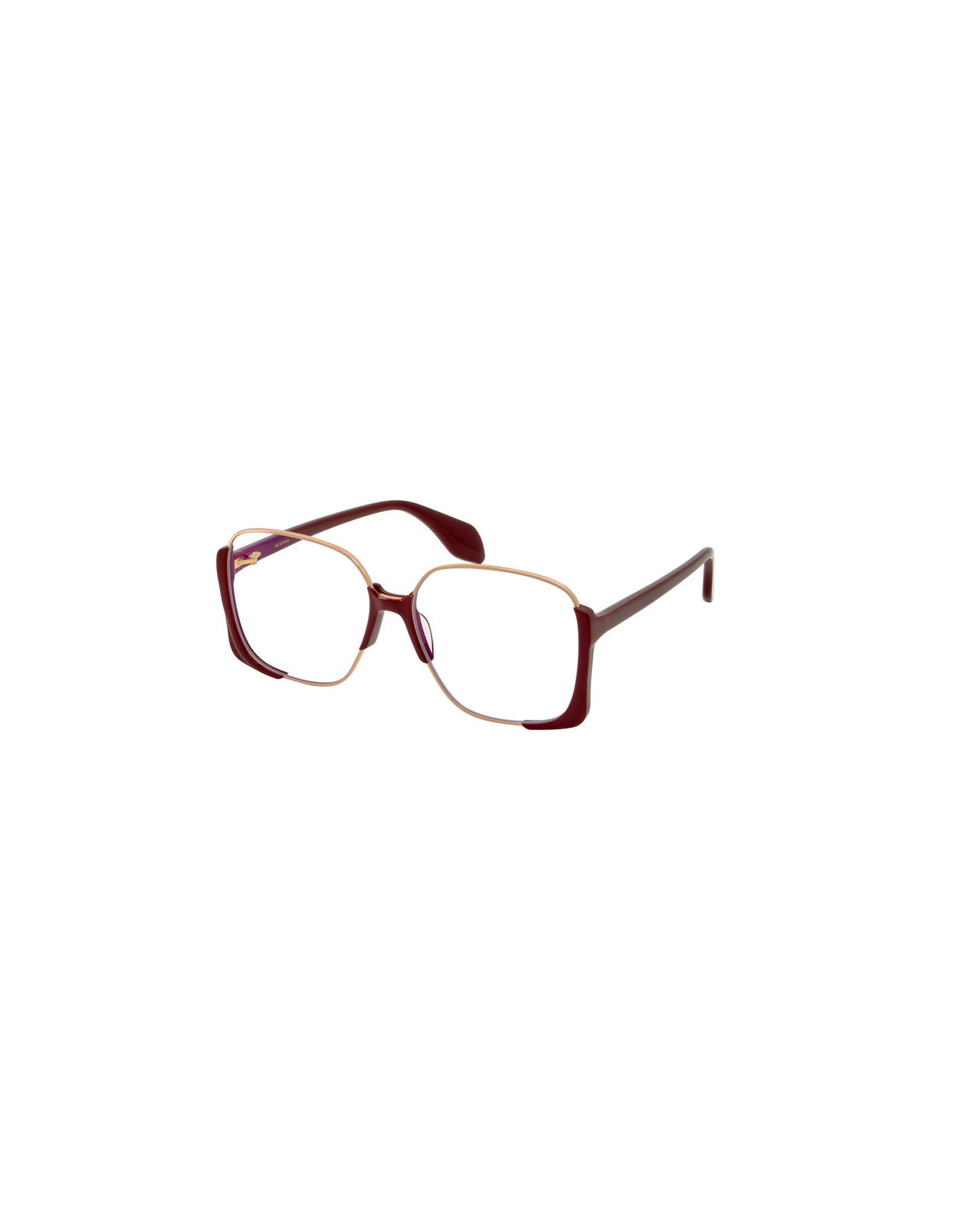 SENNA: Cuadrada Acetato-Metal Rojo optical glasses by GIGI STUDIOS 8781