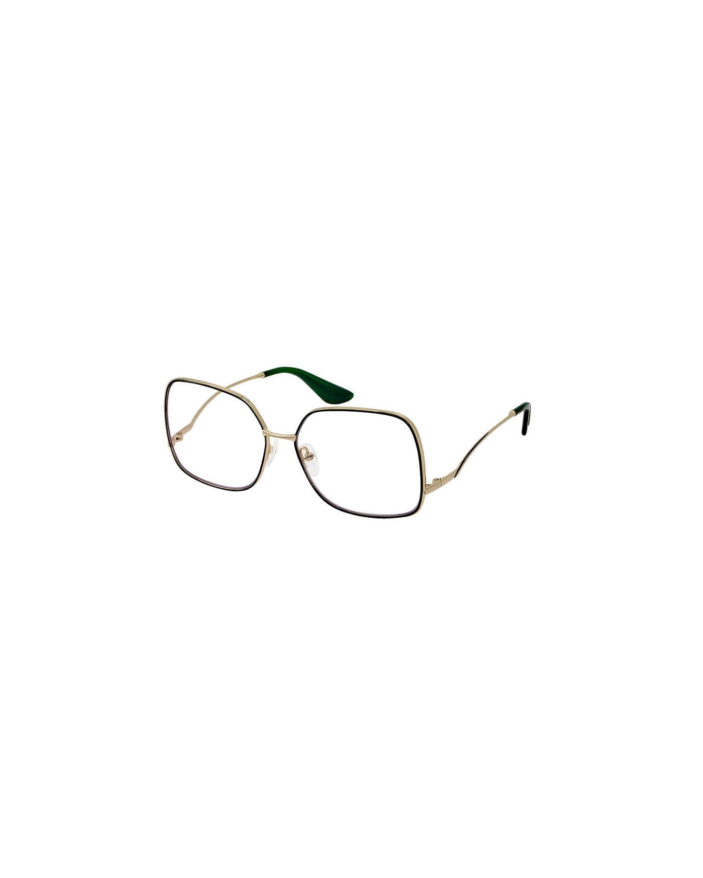 SYRA: Cuadrada Metal Verde optical glasses by GIGI STUDIOS 8793