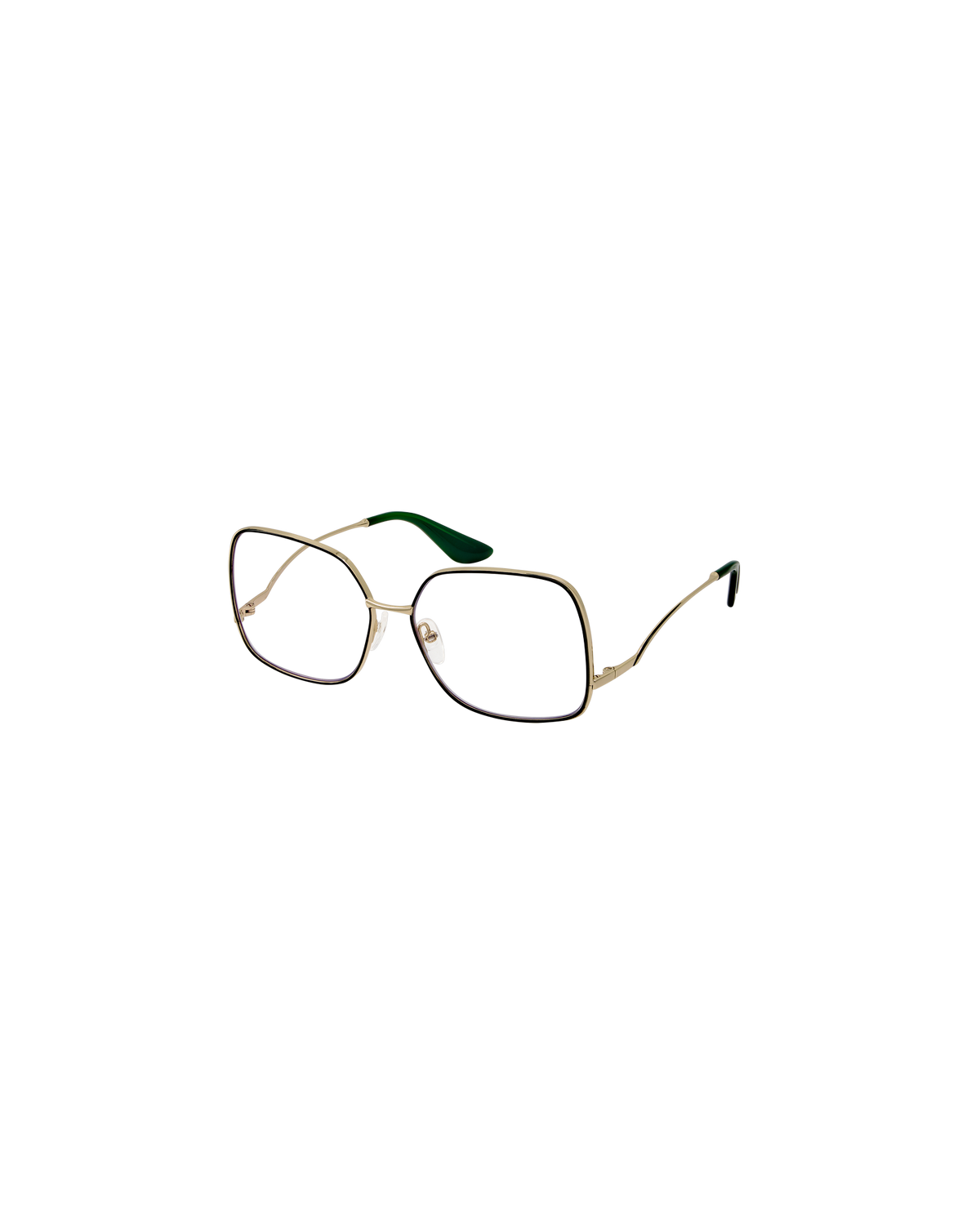 SYRA: Cuadrada Metal Verde optical glasses by GIGI STUDIOS 8793