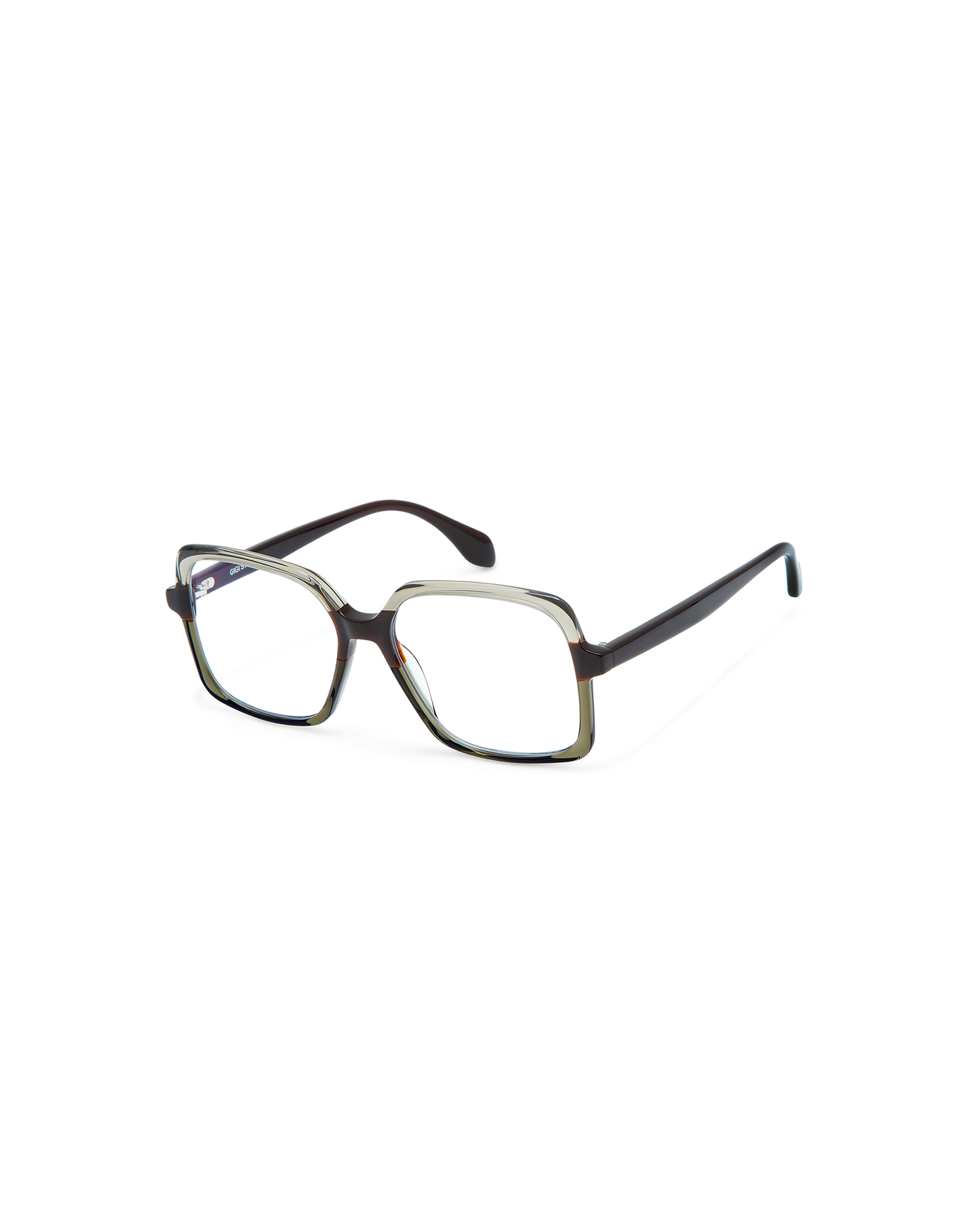 ARMINA: Cuadrada Acetato Marrón optical glasses by GIGI STUDIOS 10600