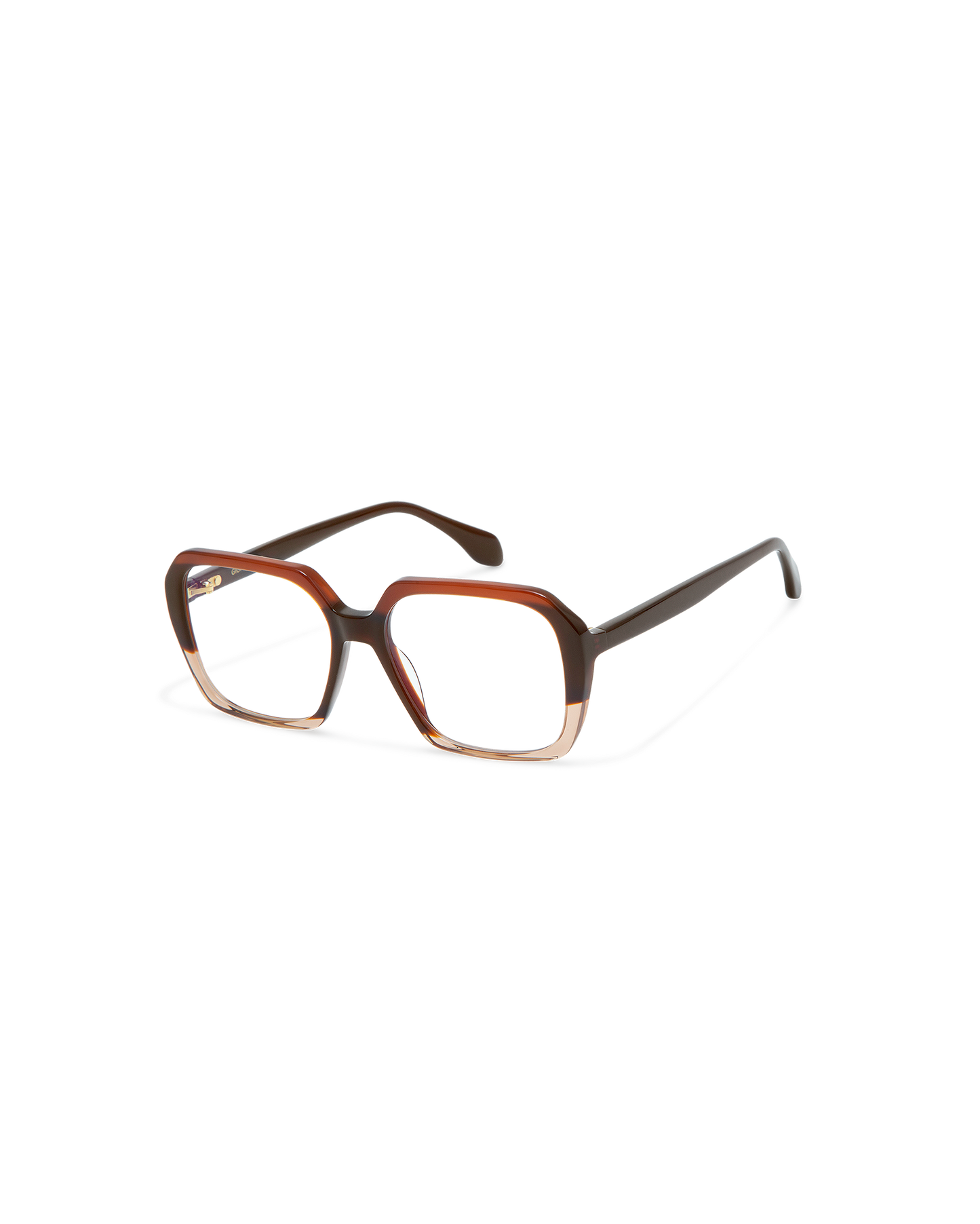 VAELLE: Cuadrada Acetato Marrón optical glasses by GIGI STUDIOS 11671