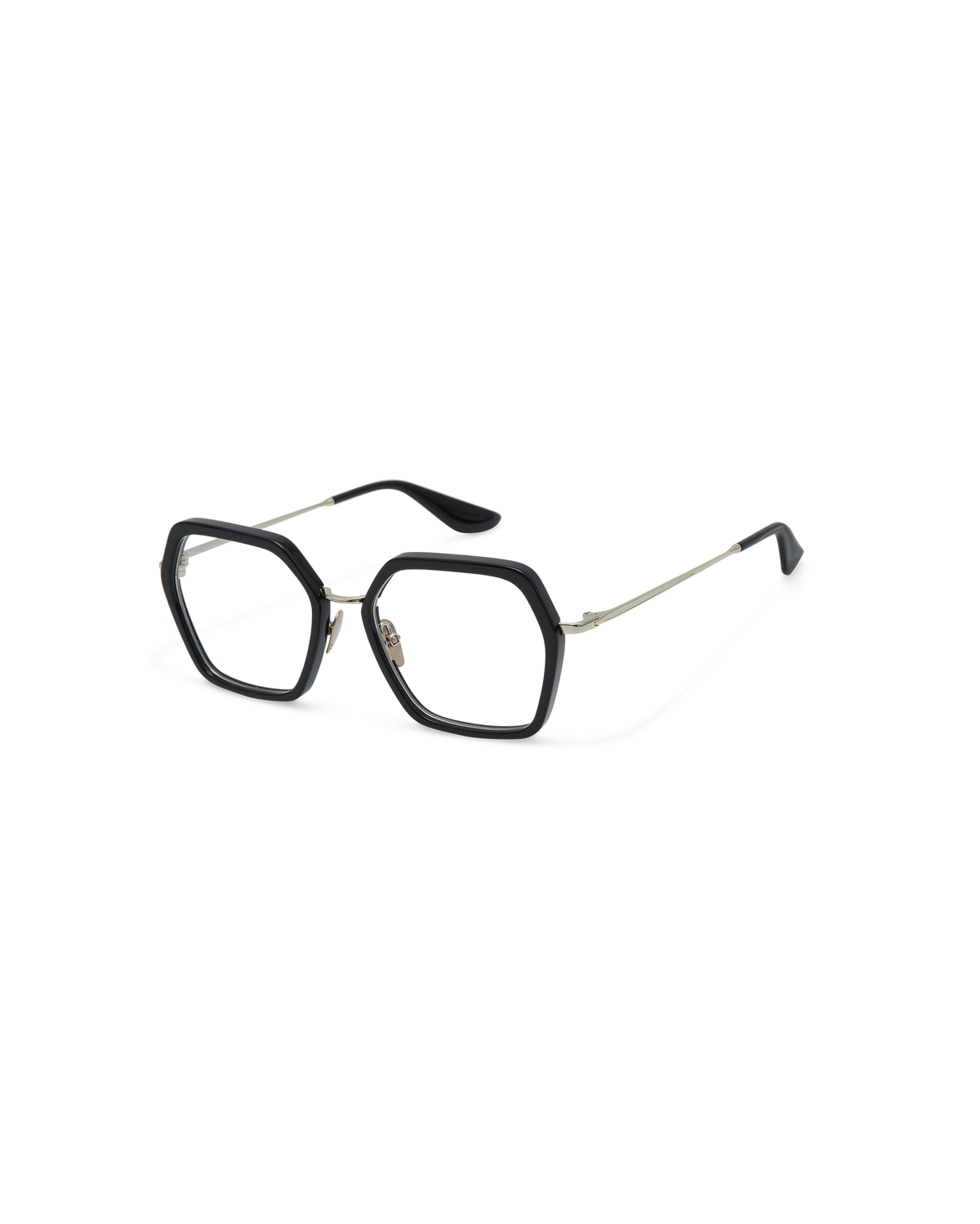 ALONA: Geométricas Acetato-Metal Noir optical glasses by GIGI STUDIOS 13631