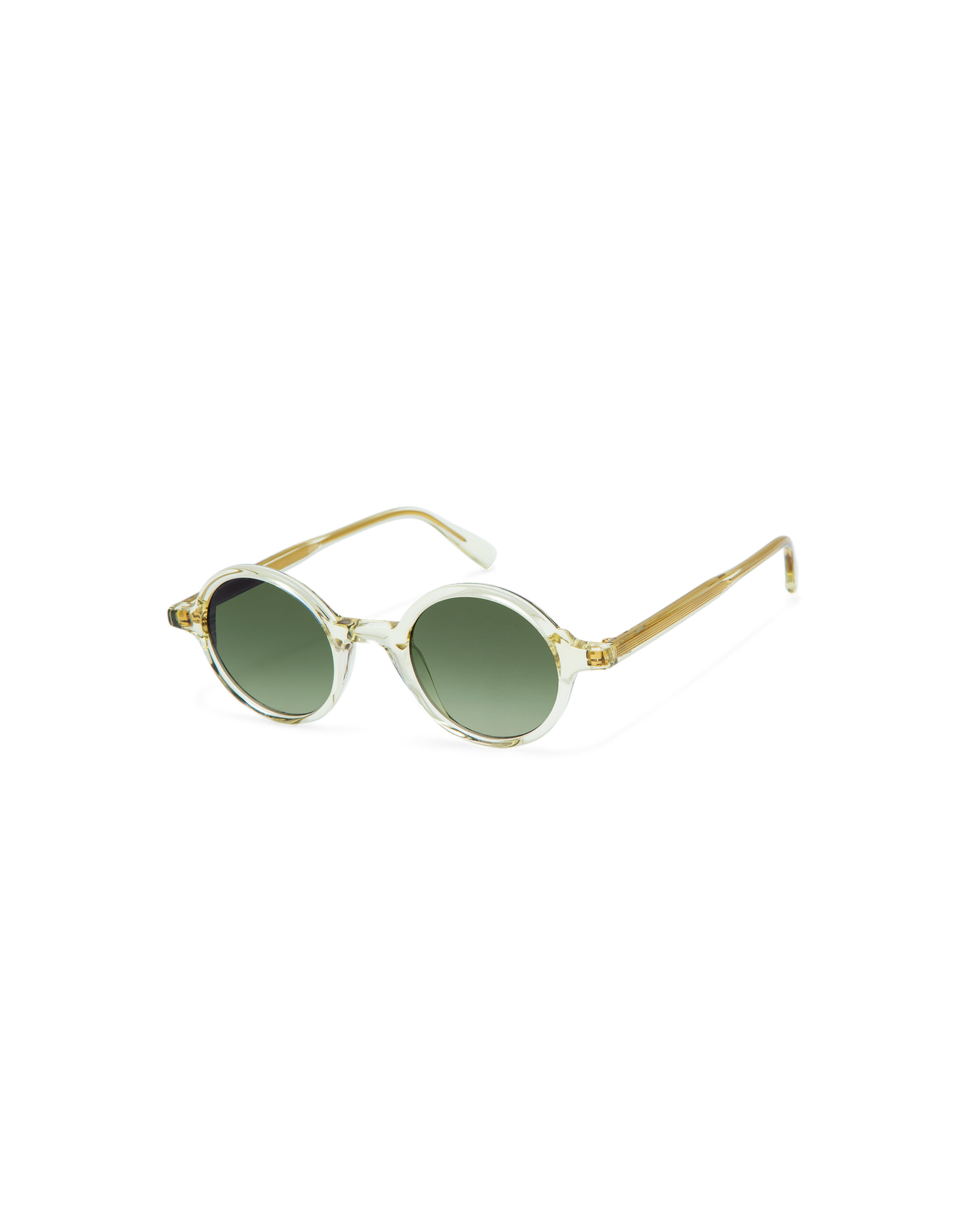 GRETA: Redondas Acetato Transparente sunglasses by GIGI STUDIOS 8821