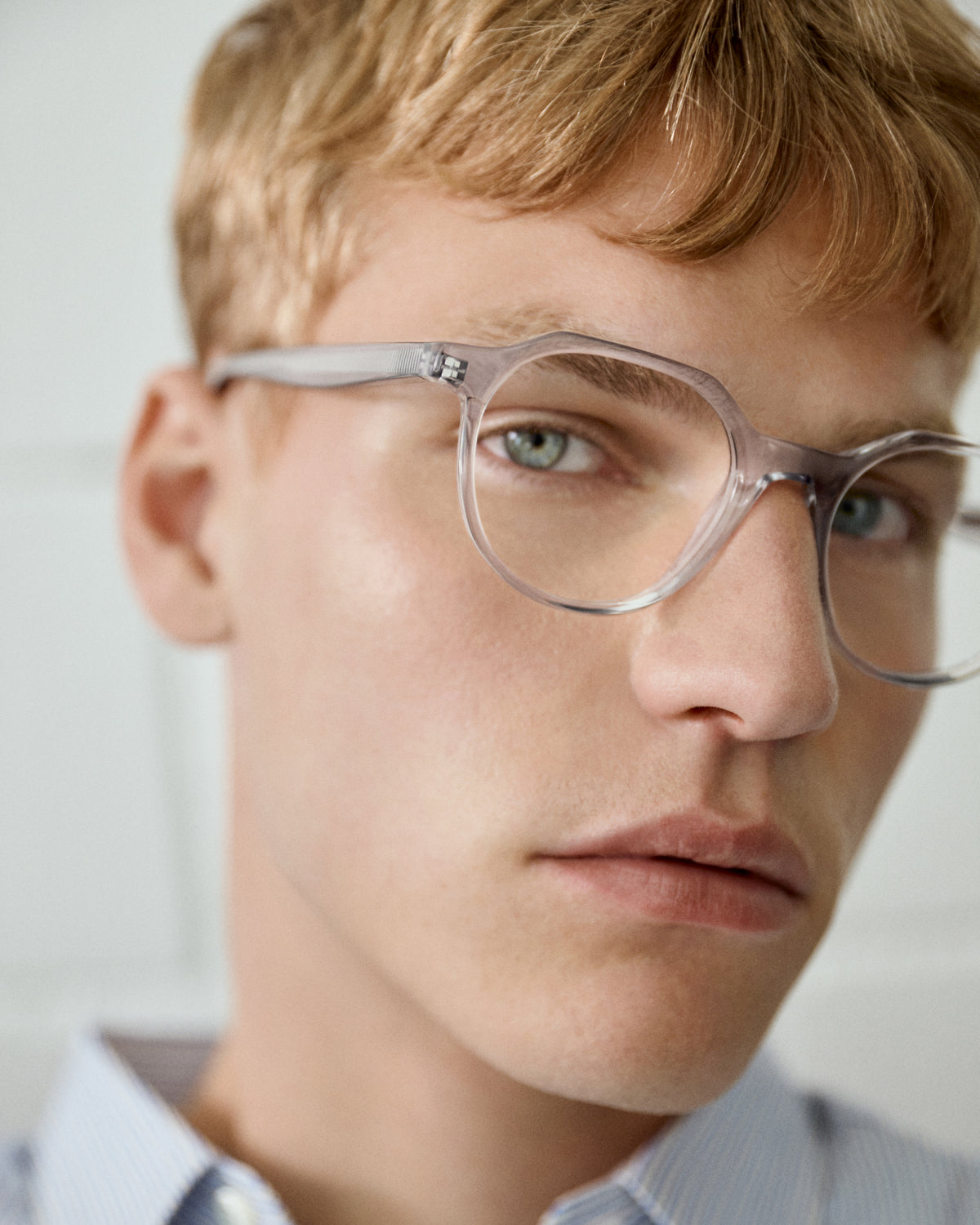 LYNCH: Redondas Acetato Grigio optical glasses by GIGI STUDIOS 14590