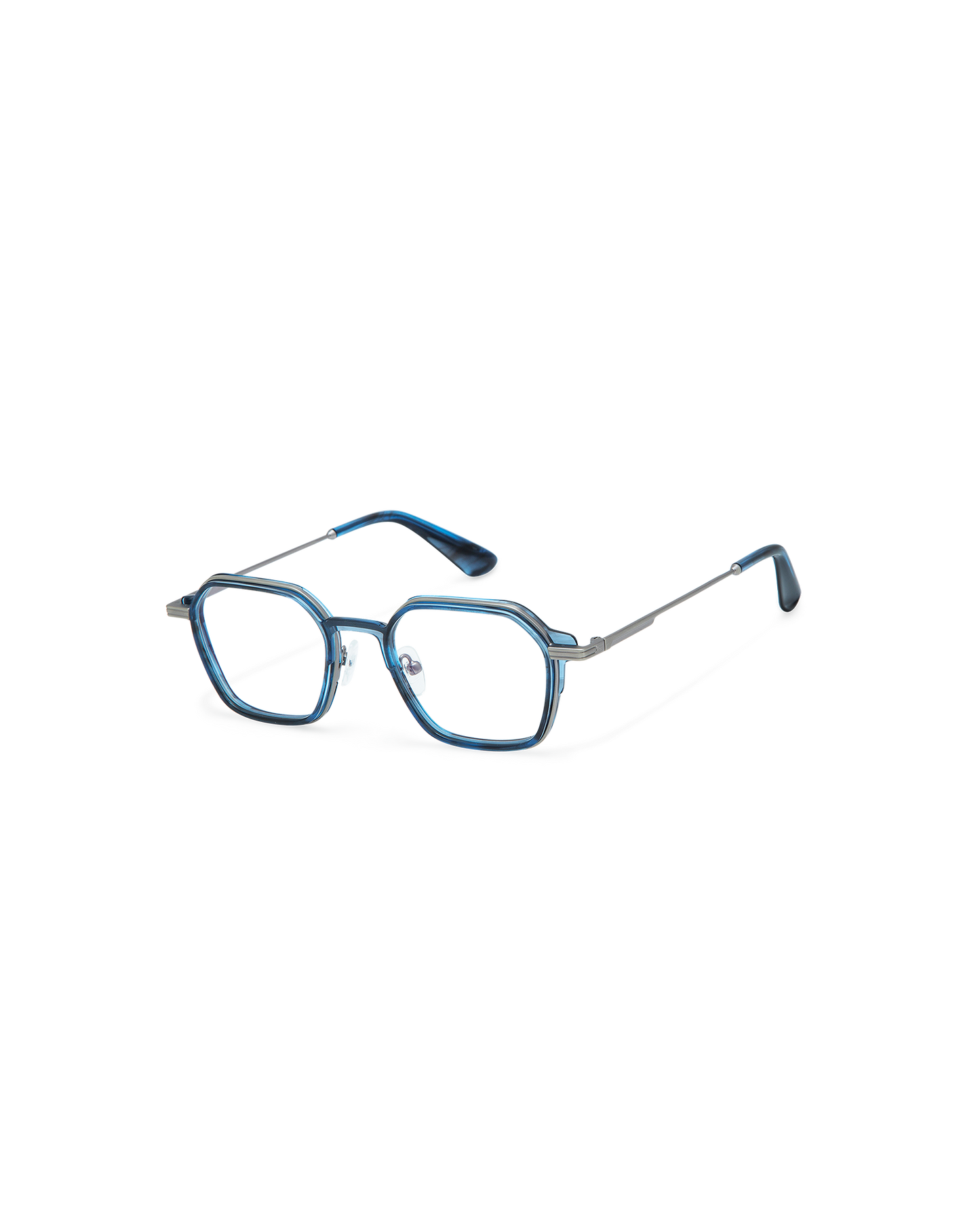 RIVEN: Geométricas Acetato-Metal Azul optical glasses by GIGI STUDIOS 10748