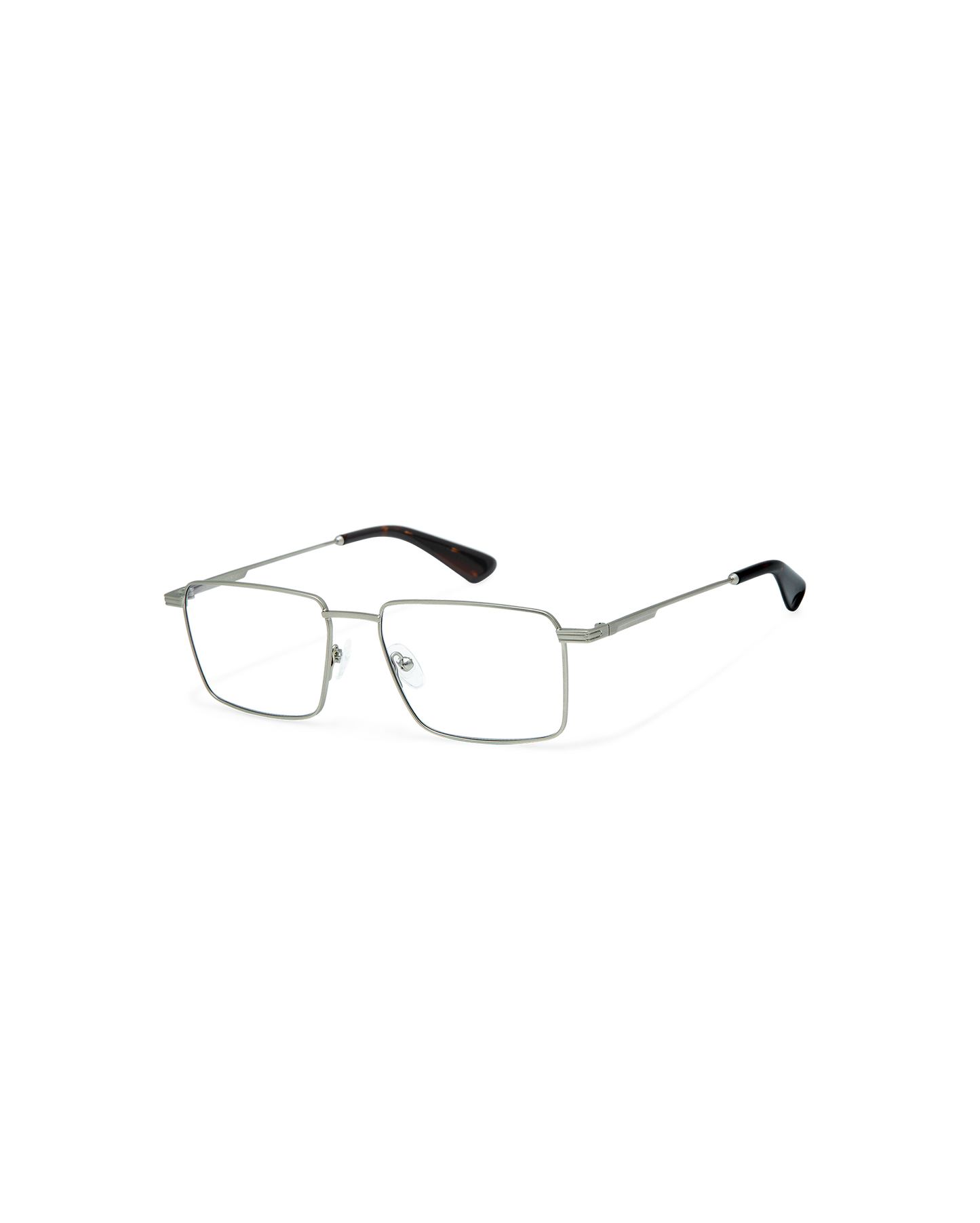 TORAN: Rectangular Metal Dark Silver optical glasses by GIGI STUDIOS 10786
