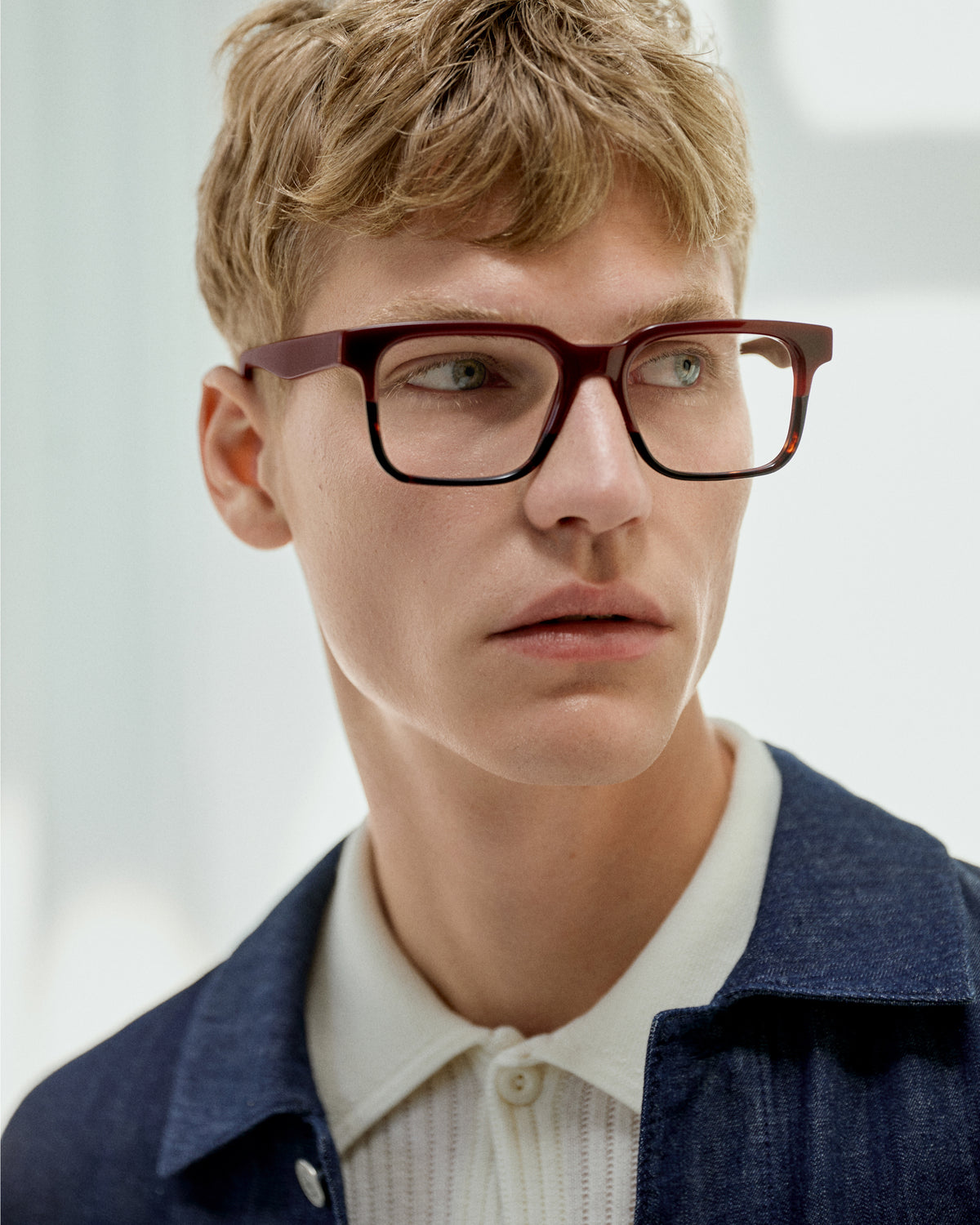 PIER: Rectangular Acetato Rojo optical glasses by GIGI STUDIOS 14594