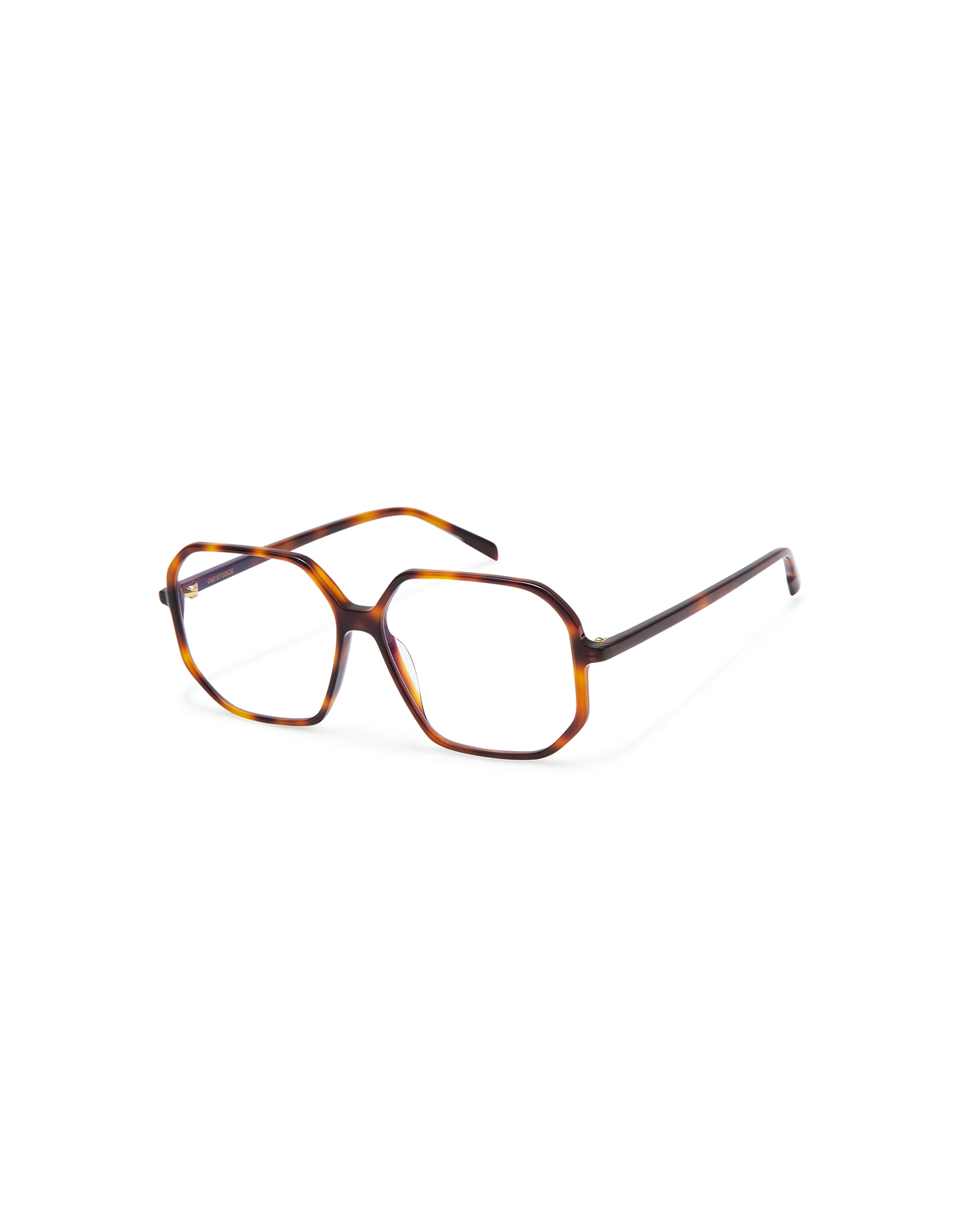 LIOR: Geométricas Acetato Havana optical glasses by GIGI STUDIOS 8842