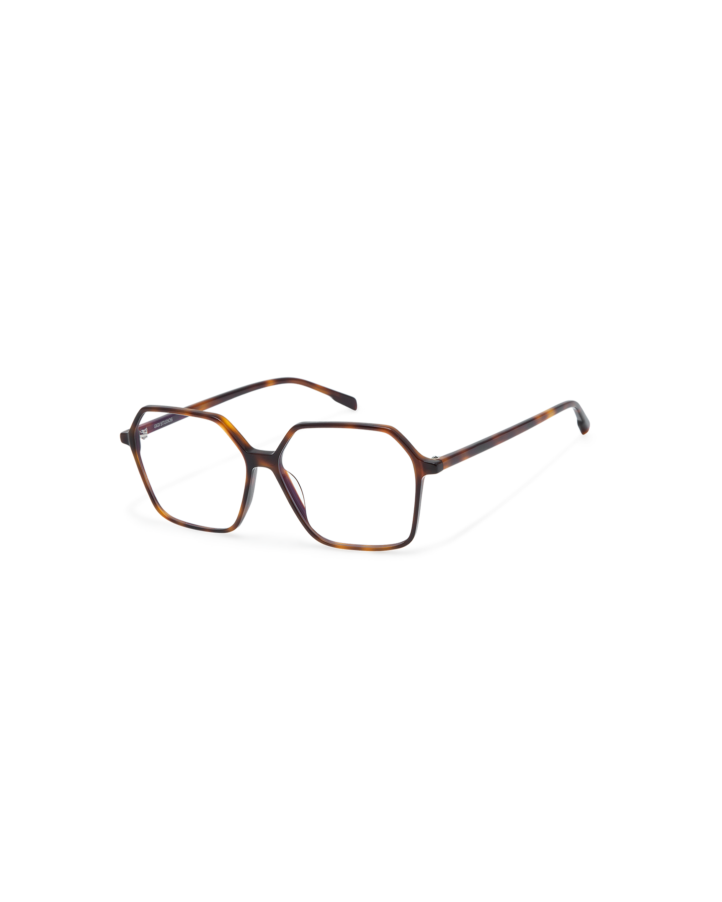 LYNE: Geométricas Acetato Havana optical glasses by GIGI STUDIOS 10806