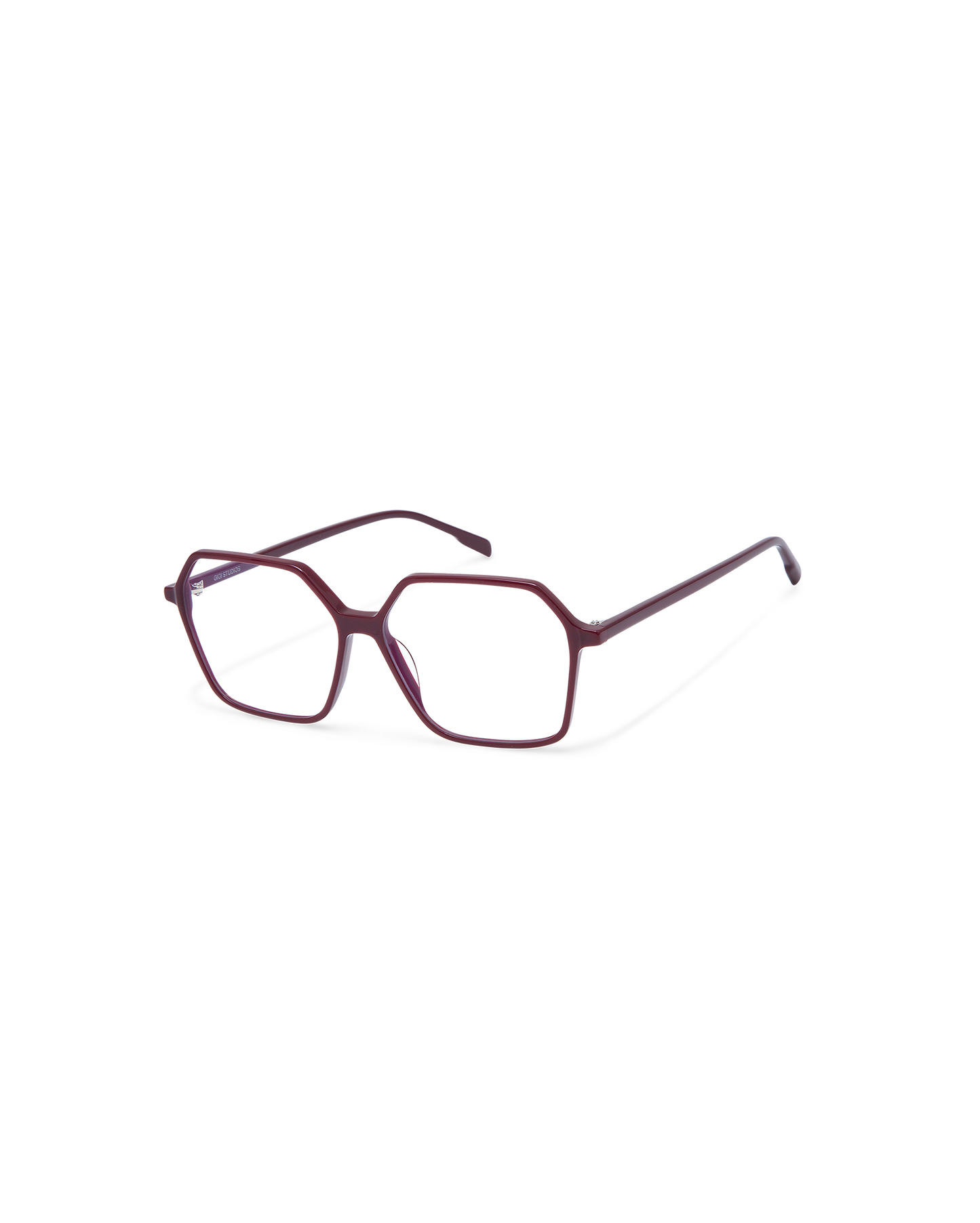 LYNE: Geométricas Acetato Rojo optical glasses by GIGI STUDIOS 10810