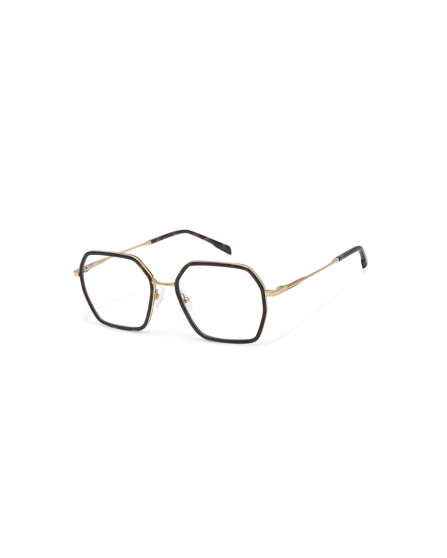 YUNE: Geométricas Titanio-Acetato Havana optical glasses by GIGI STUDIOS 10852