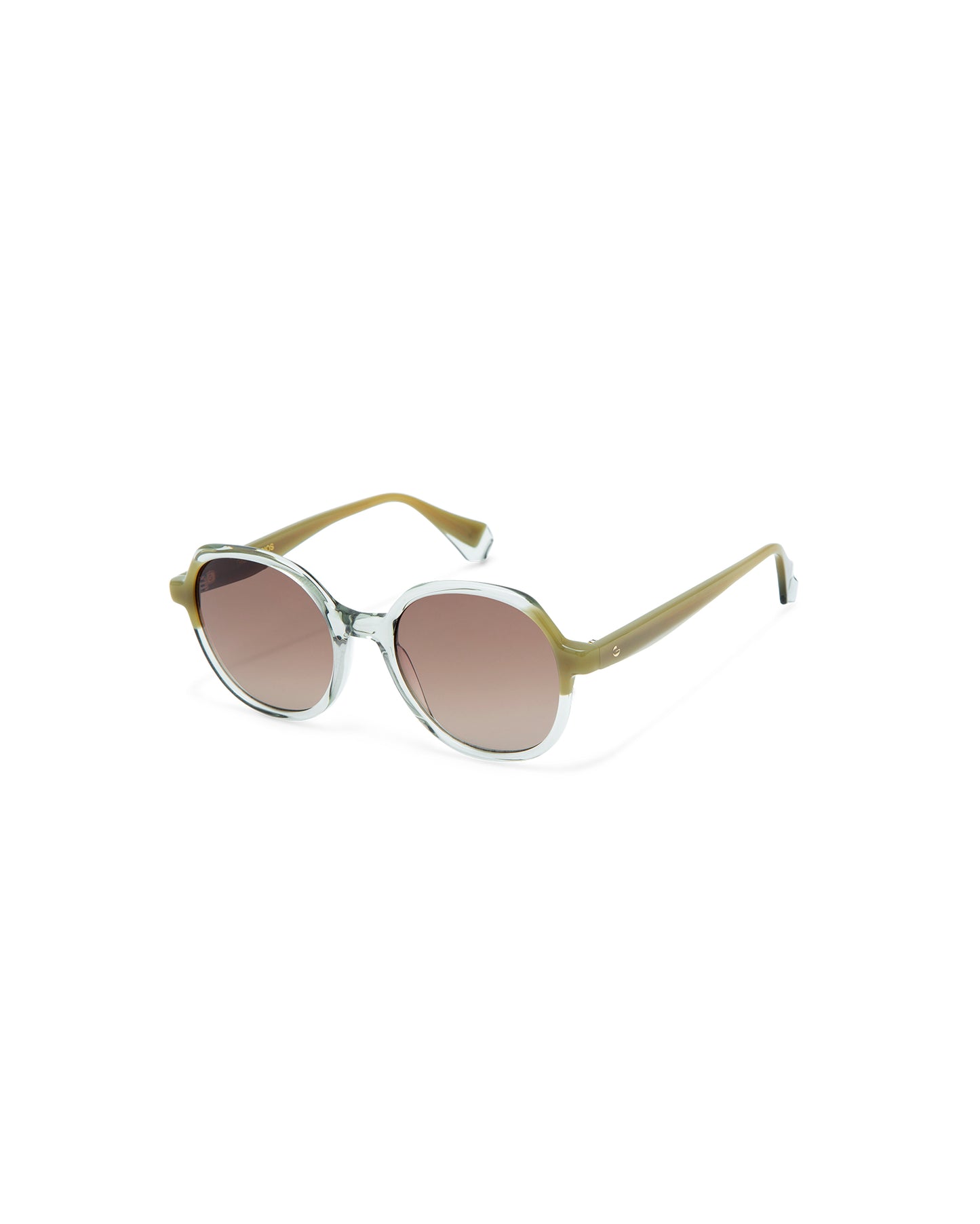 VAUGHN: Redondas Acetato Verde sunglasses by GIGI STUDIOS 4293
