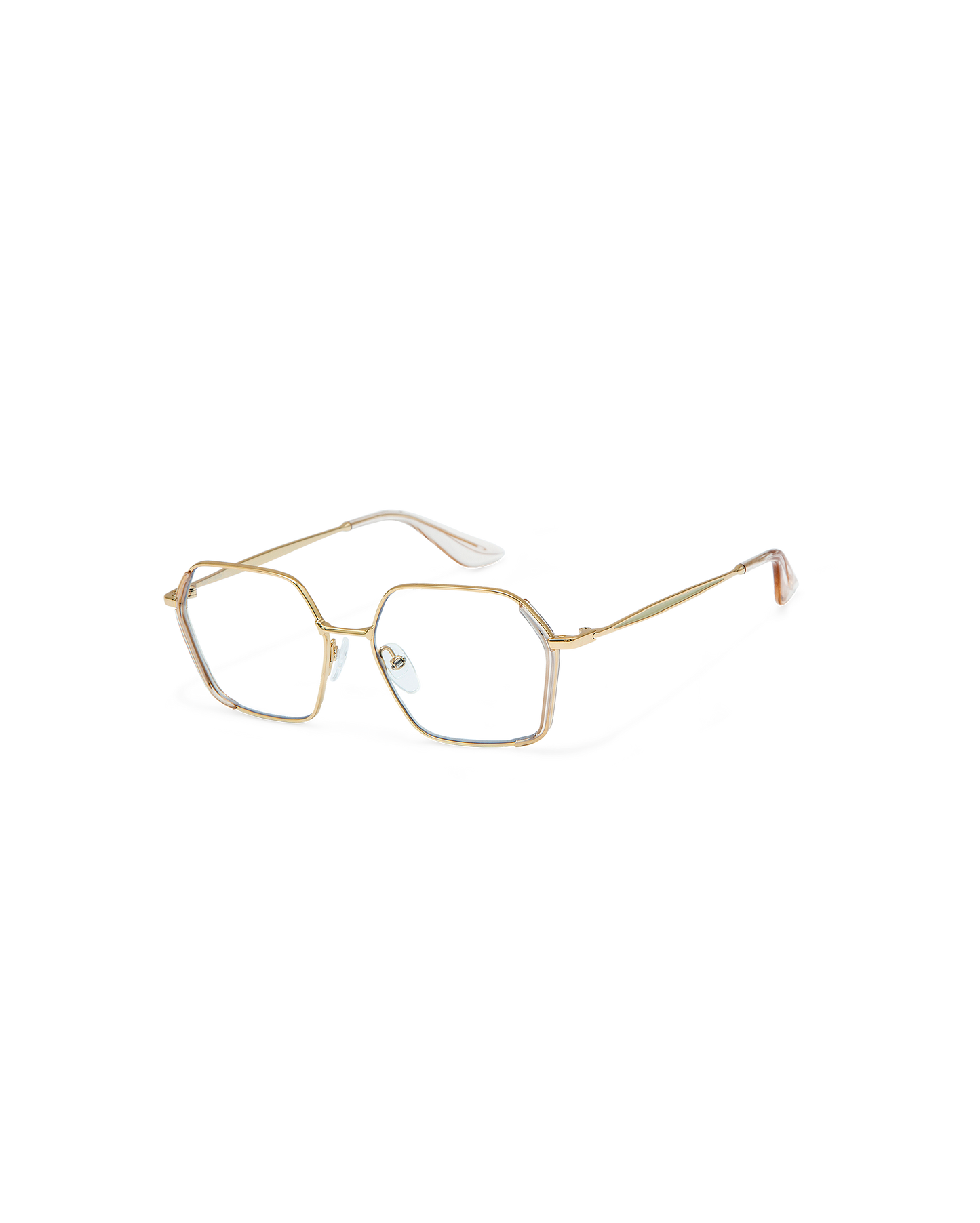 ONA: Geométricas Acetato-Metal Marrón optical glasses by GIGI STUDIOS 8912