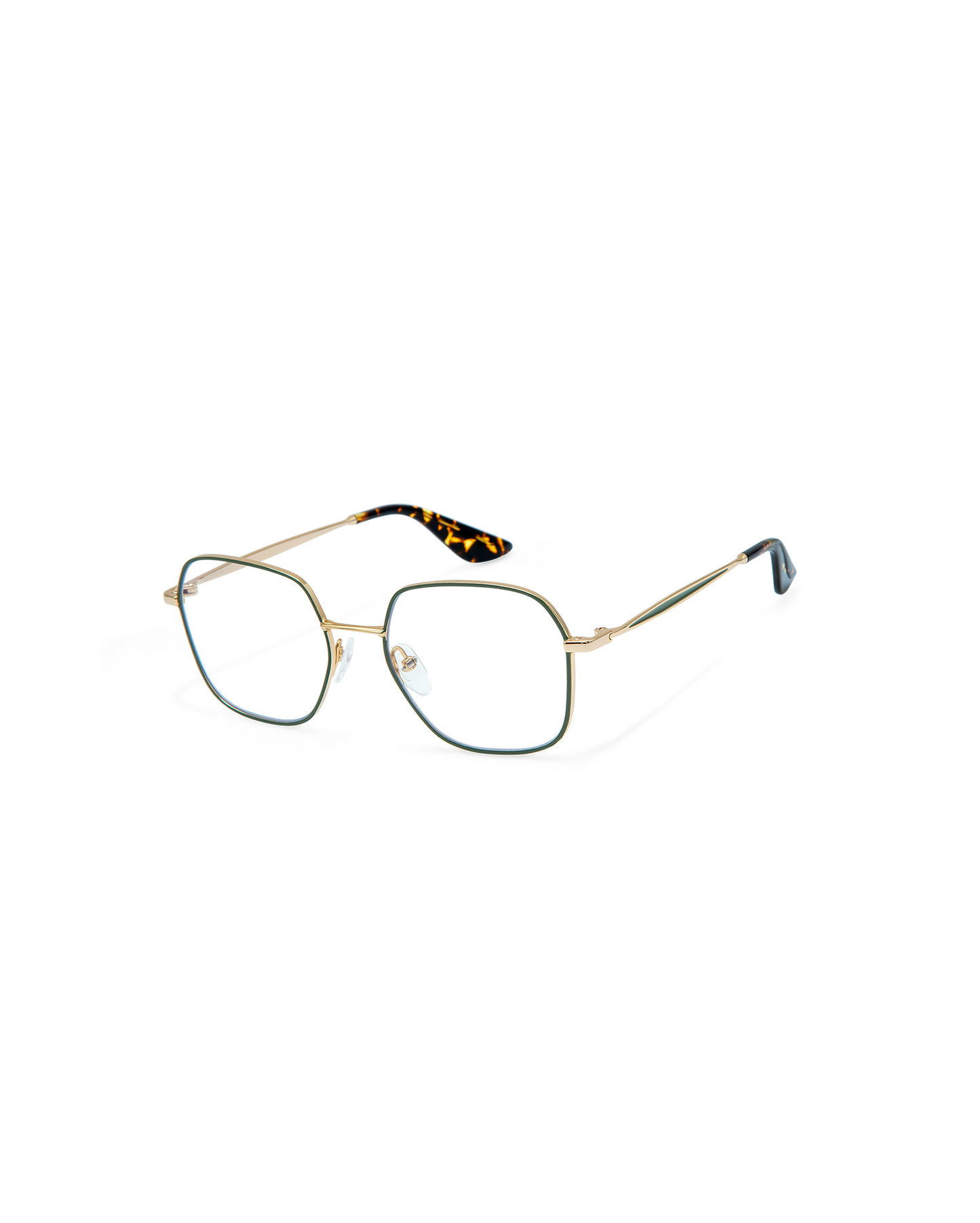 AYA: Geométricas Acetato-Metal Verde optical glasses by GIGI STUDIOS 8914