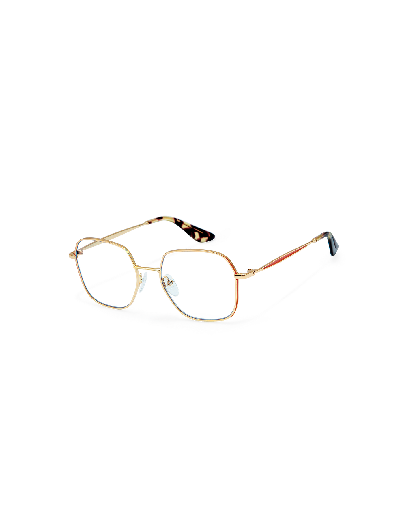 AYA: Geométricas Acetato-Metal Orange optical glasses by GIGI STUDIOS 8916