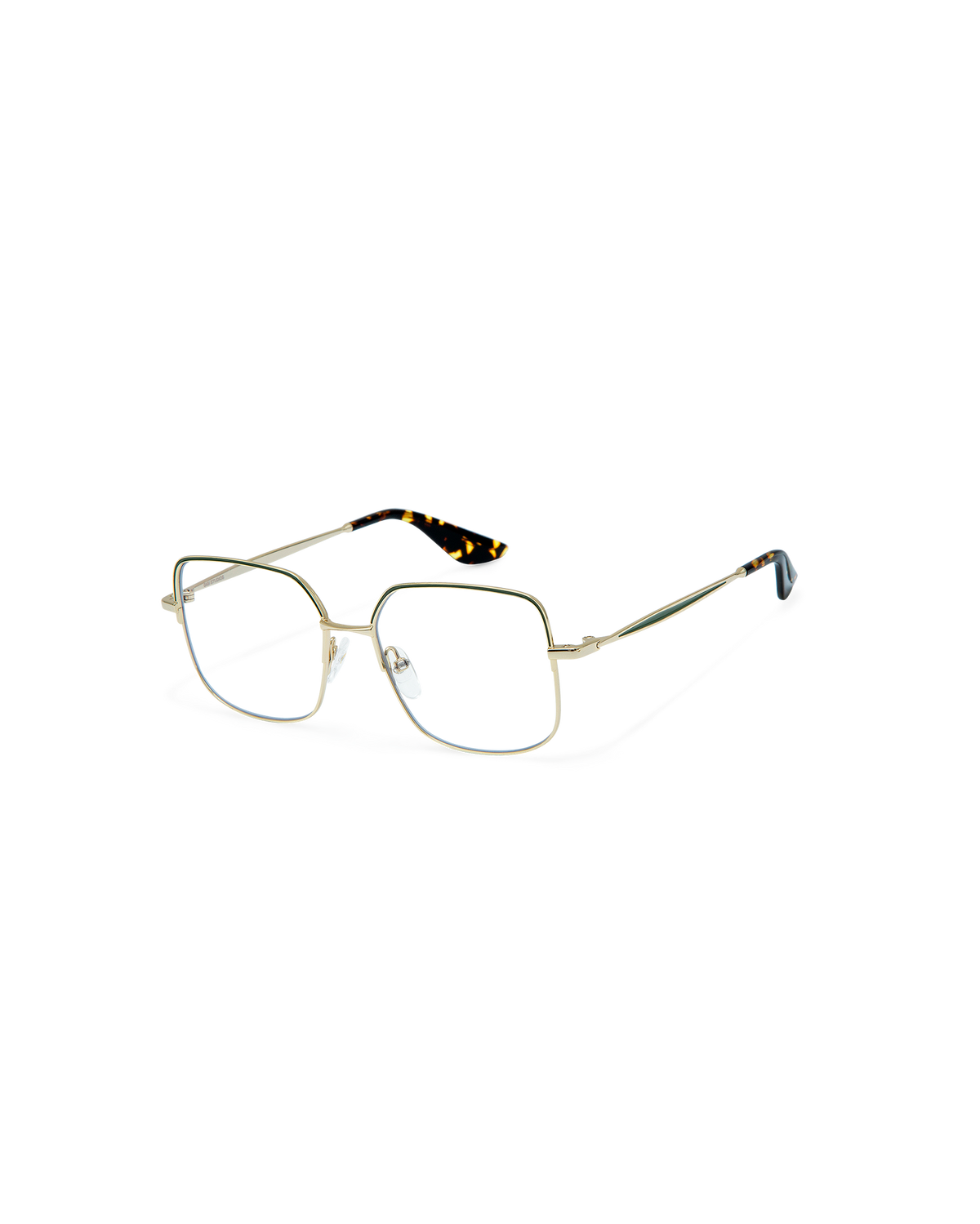 SIA: Cuadrada Acetato-Metal Verde optical glasses by GIGI STUDIOS 8917