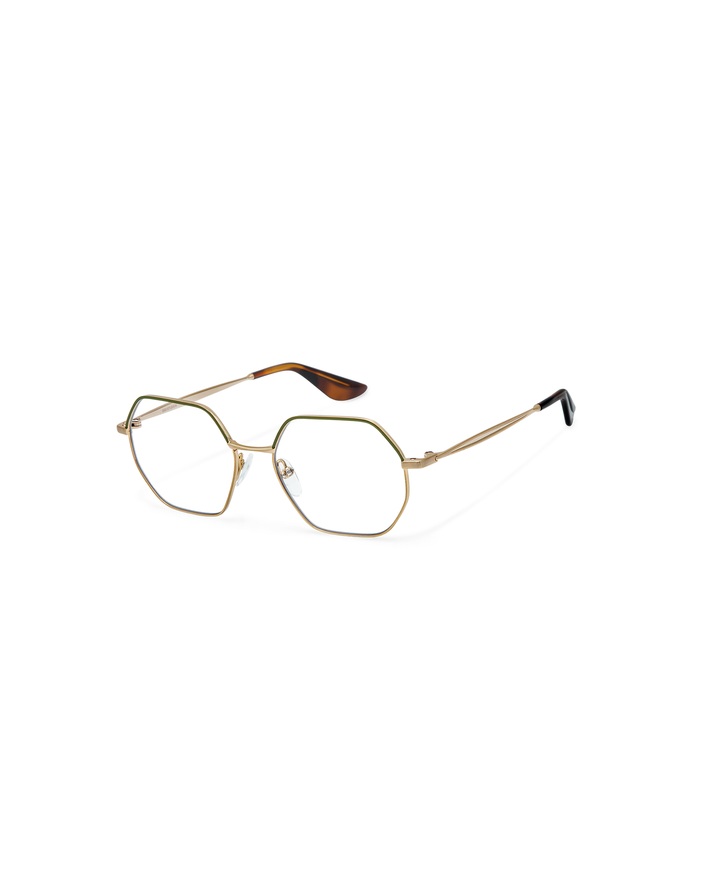 INA: Geométricas Metal Verde optical glasses by GIGI STUDIOS 10934