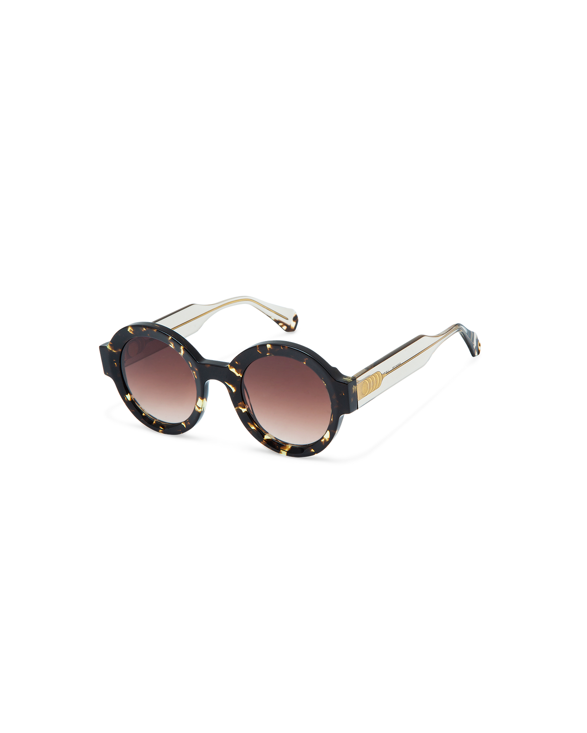 LAURA: Redondas Acetato Havana sunglasses by GIGI STUDIOS 10538