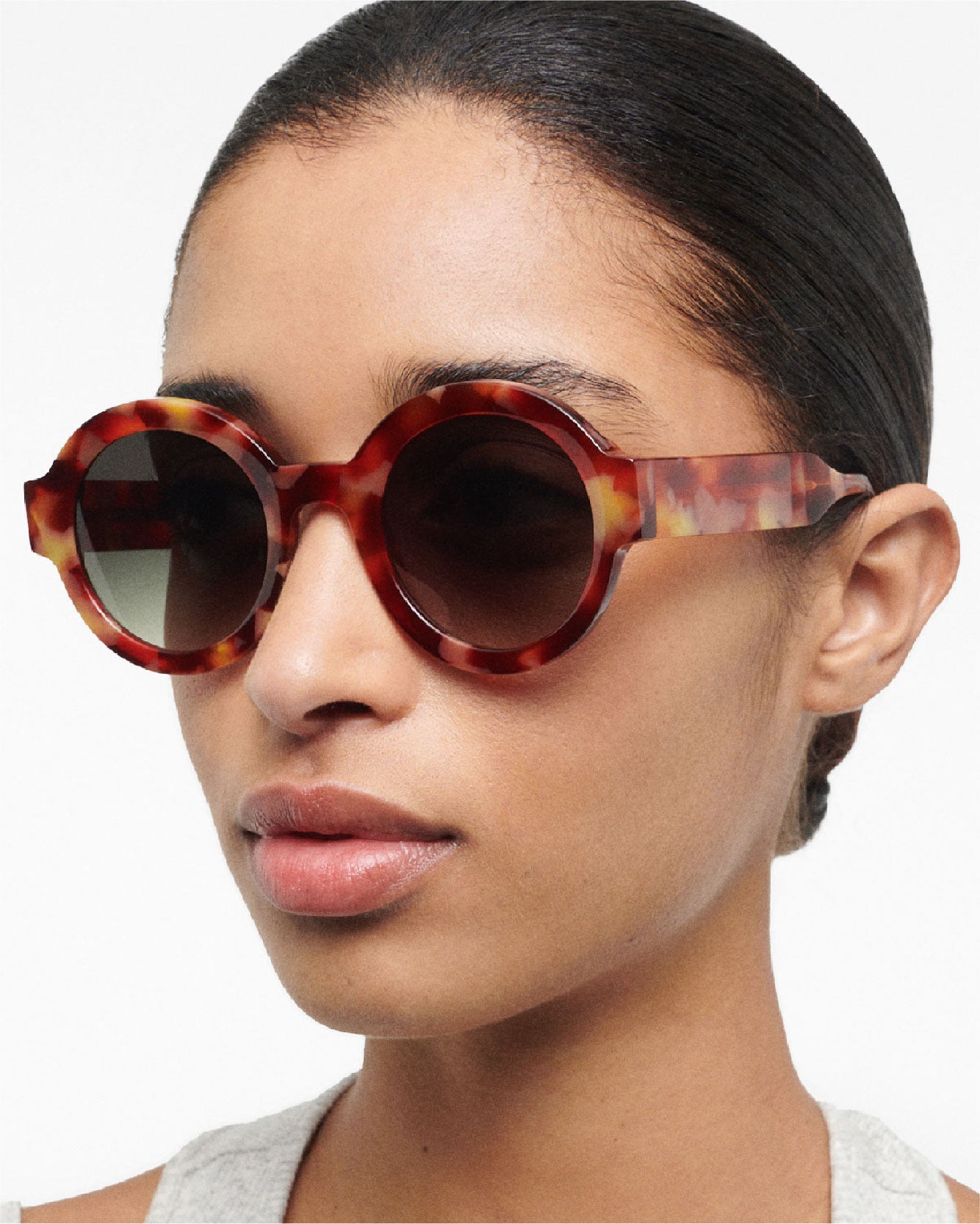 LAURA: Redondas Acetato Marrón sunglasses by GIGI STUDIOS 67