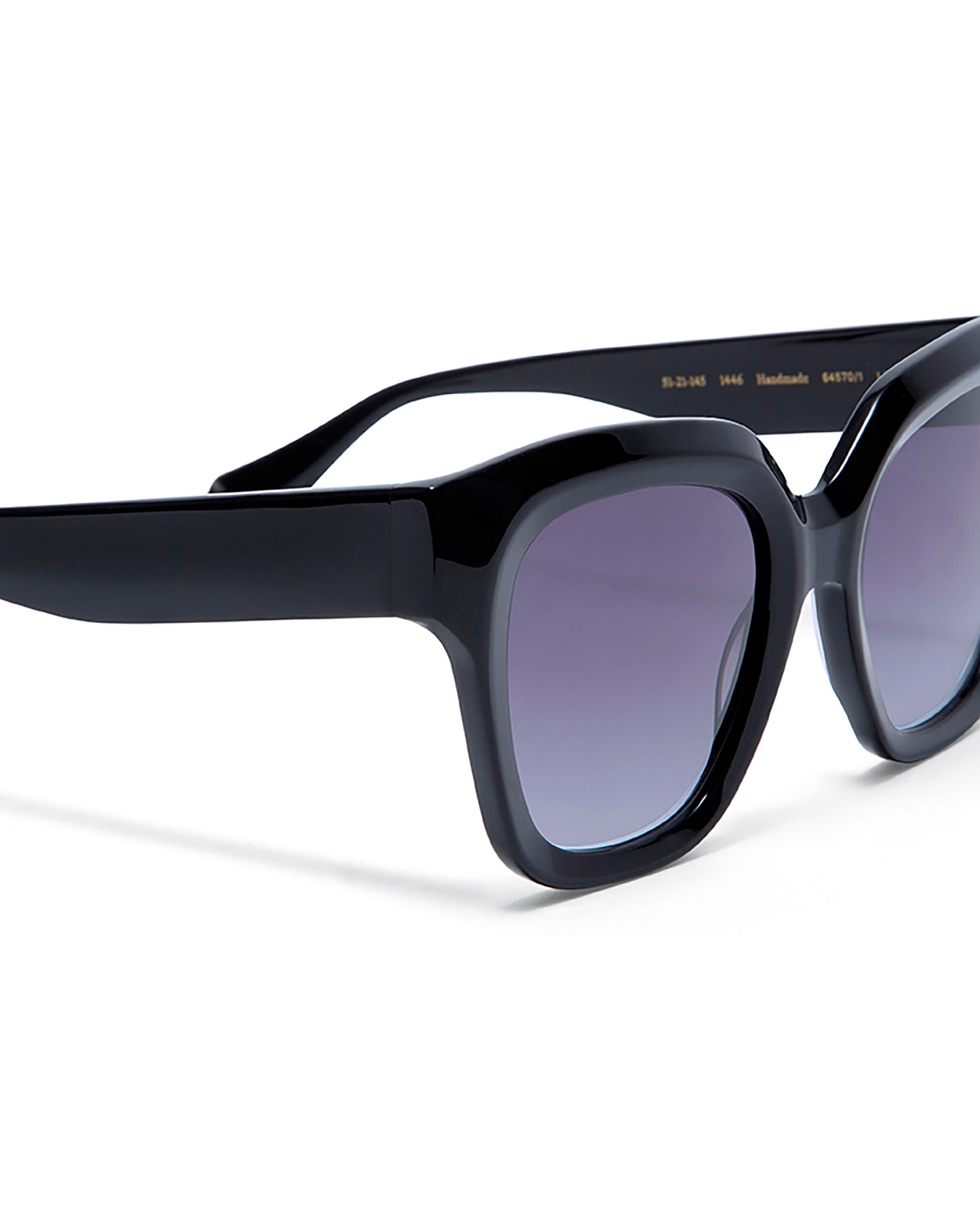 LOUISE: Cuadrada Acetato Noir sunglasses by GIGI STUDIOS 1728