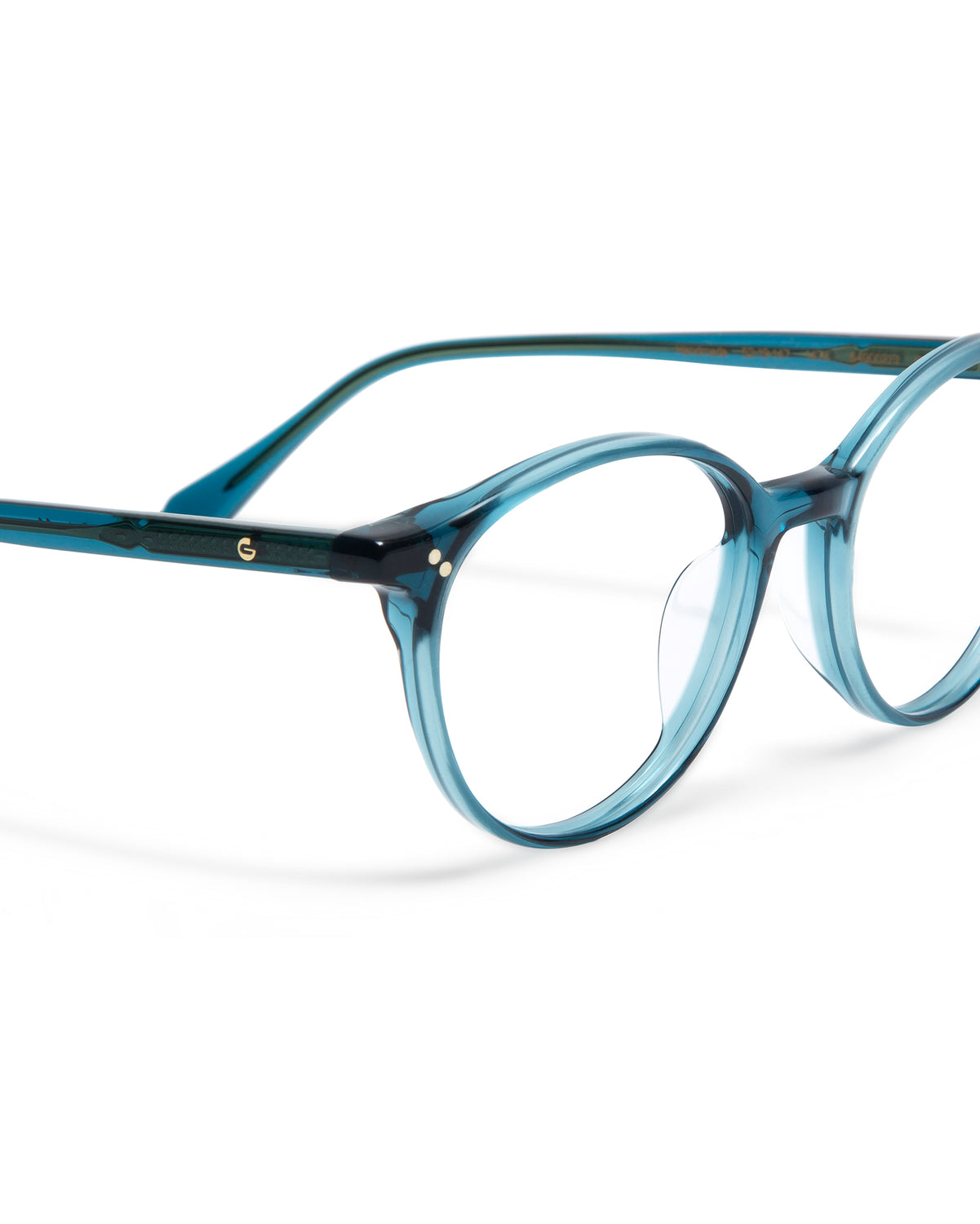 Brooks: Redondas Acetato Azul optical glasses by GIGI STUDIOS 1806