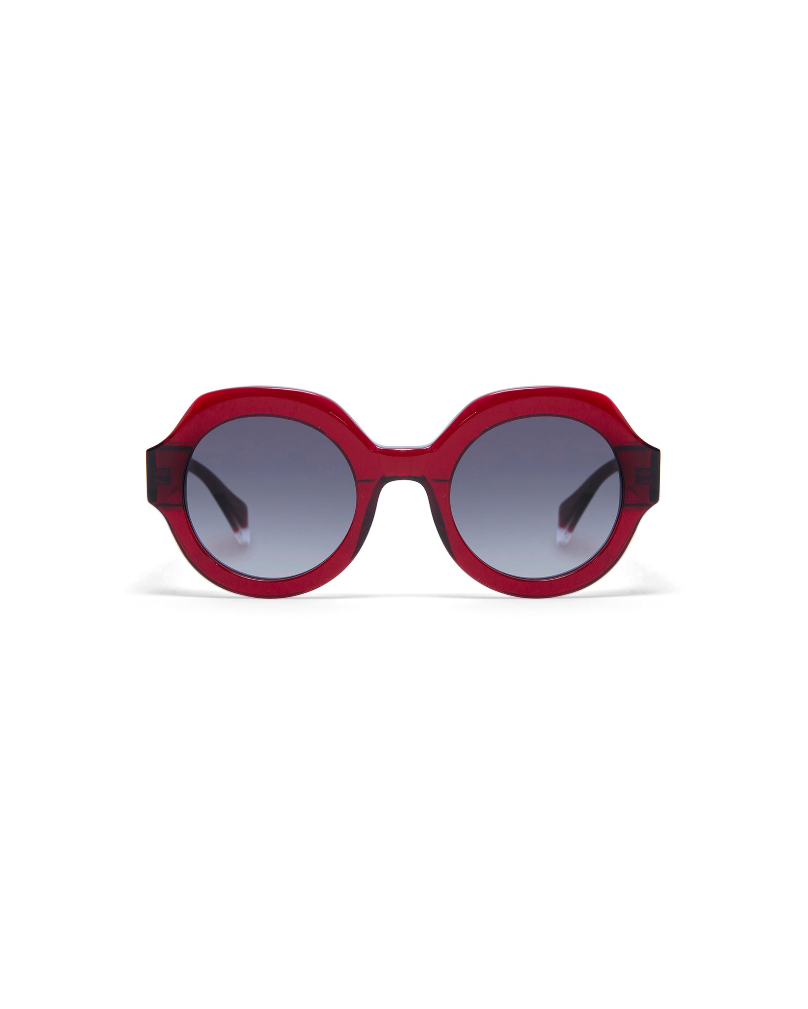 MADDIE: Redondas Acetato Rojo sunglasses by GIGI STUDIOS 2826
