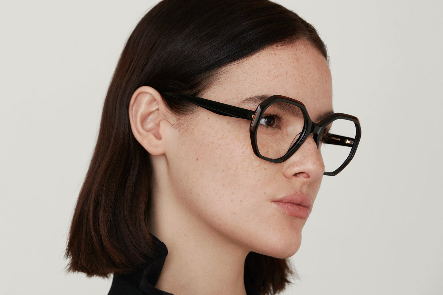 CHRISTINE: Geométricas Acetato Noir optical glasses by GIGI STUDIOS 3452