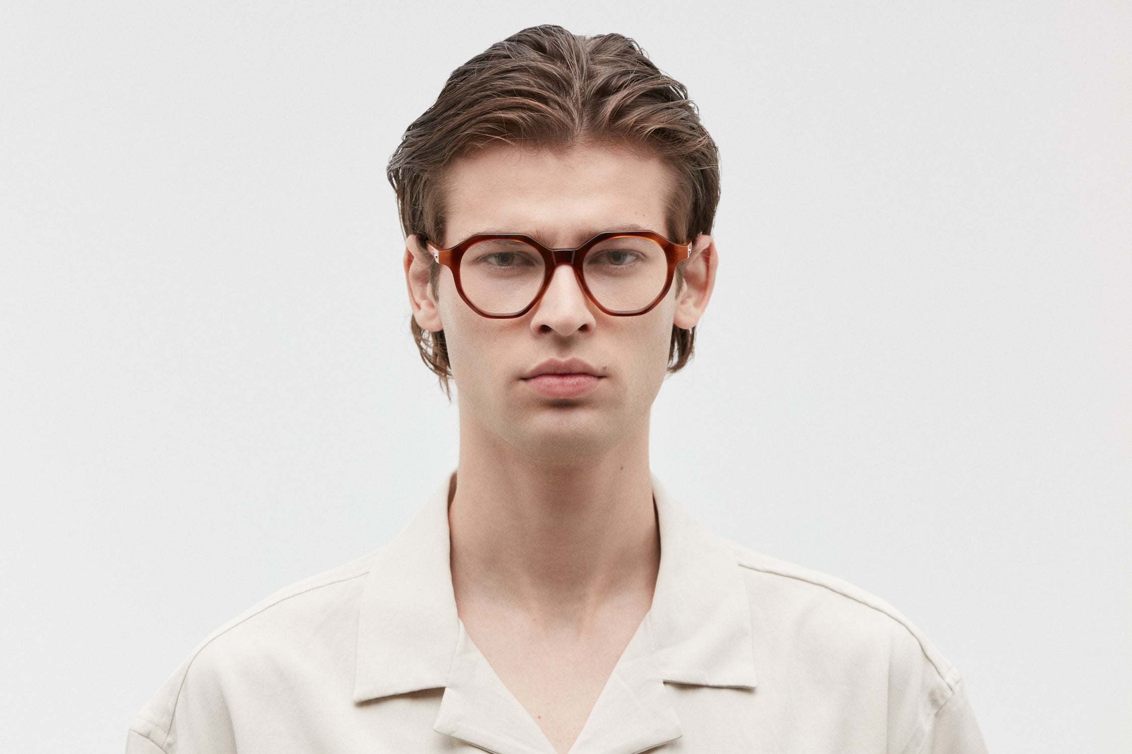 MELVILLE: Geométricas Acetato Havana optical glasses by GIGI STUDIOS 5373