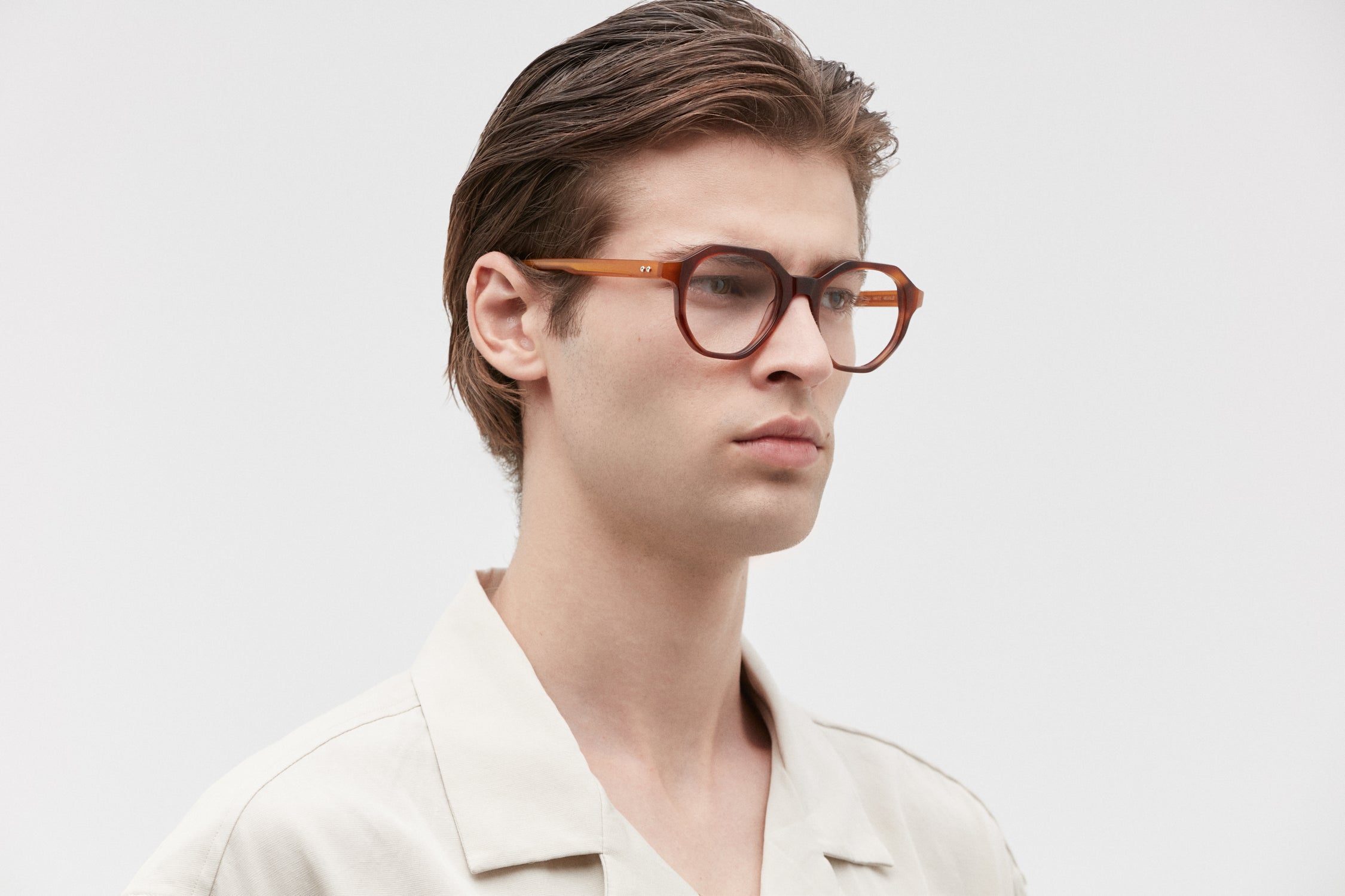 MELVILLE: Geométricas Acetato Havana optical glasses by GIGI STUDIOS 5375