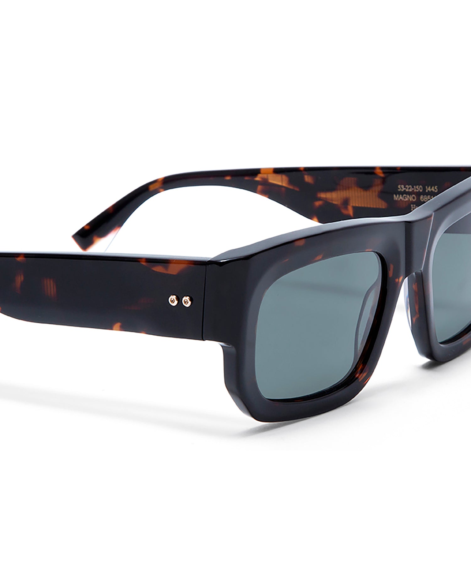 MAGNO: Rectangular Acetato Havana sunglasses by GIGI STUDIOS 5421