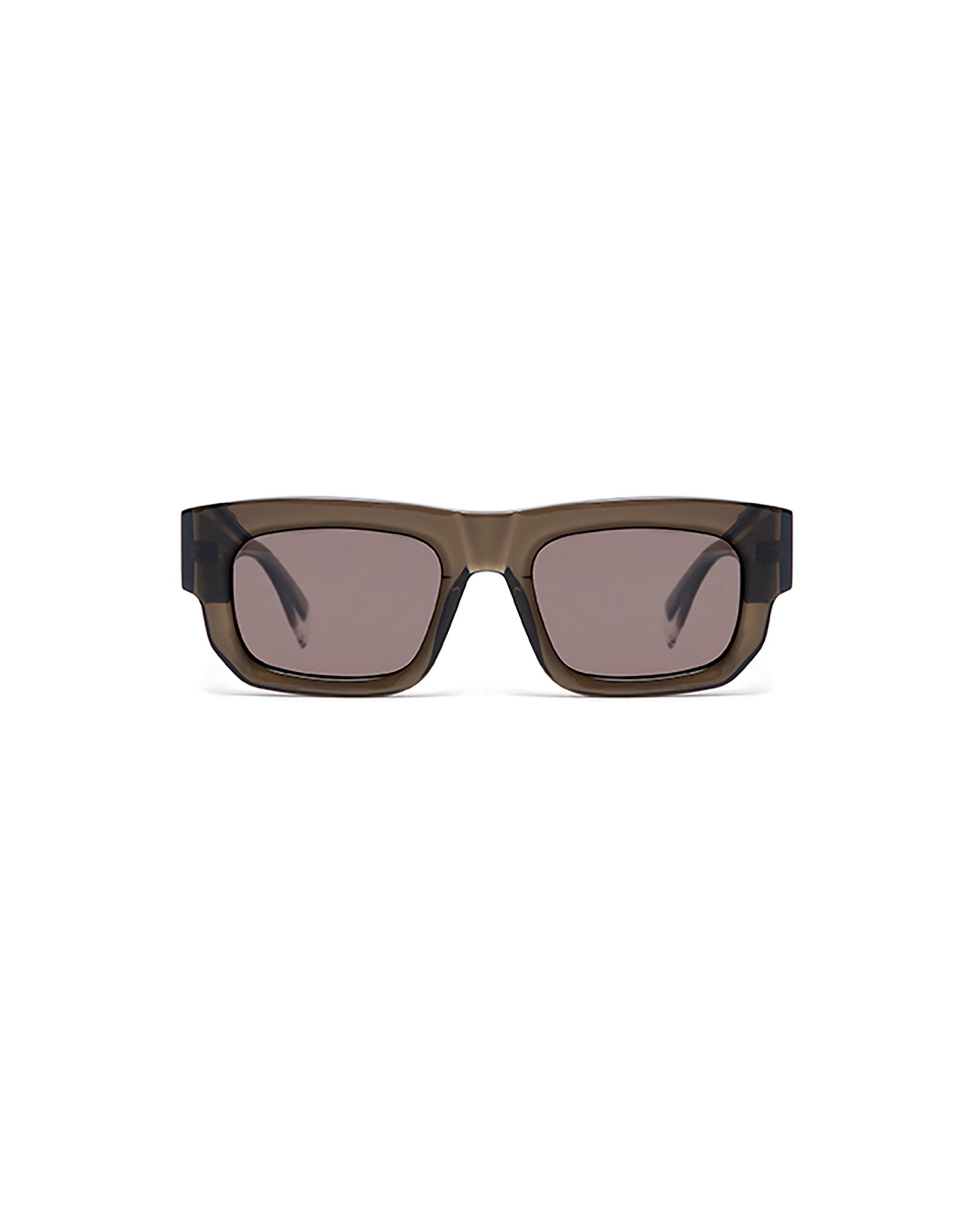 MAGNO: Rectangular Acetato Marrón sunglasses by GIGI STUDIOS 5424
