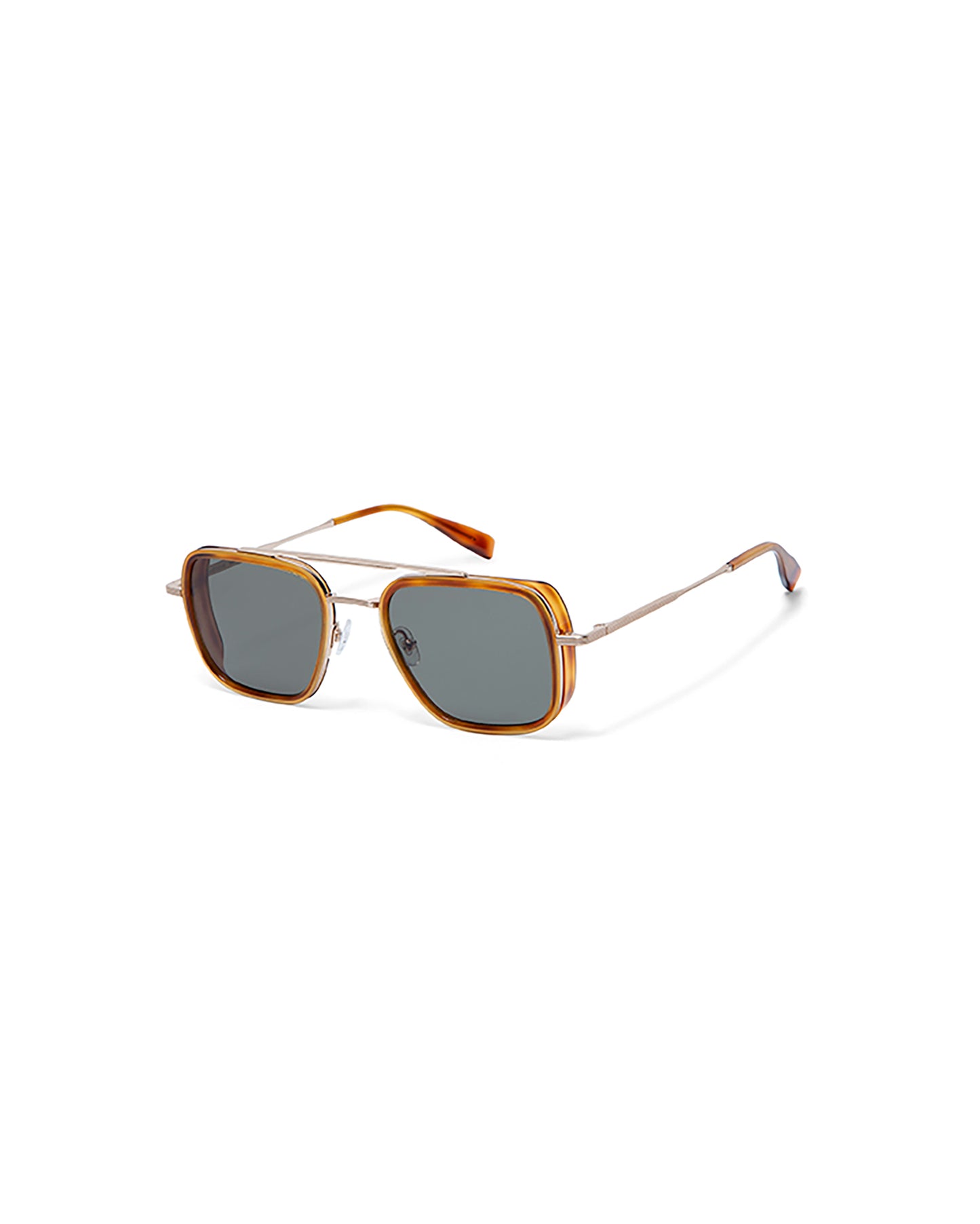 SIFNOS: Cuadrada Acetato-Metal Havana sunglasses by GIGI STUDIOS 5466