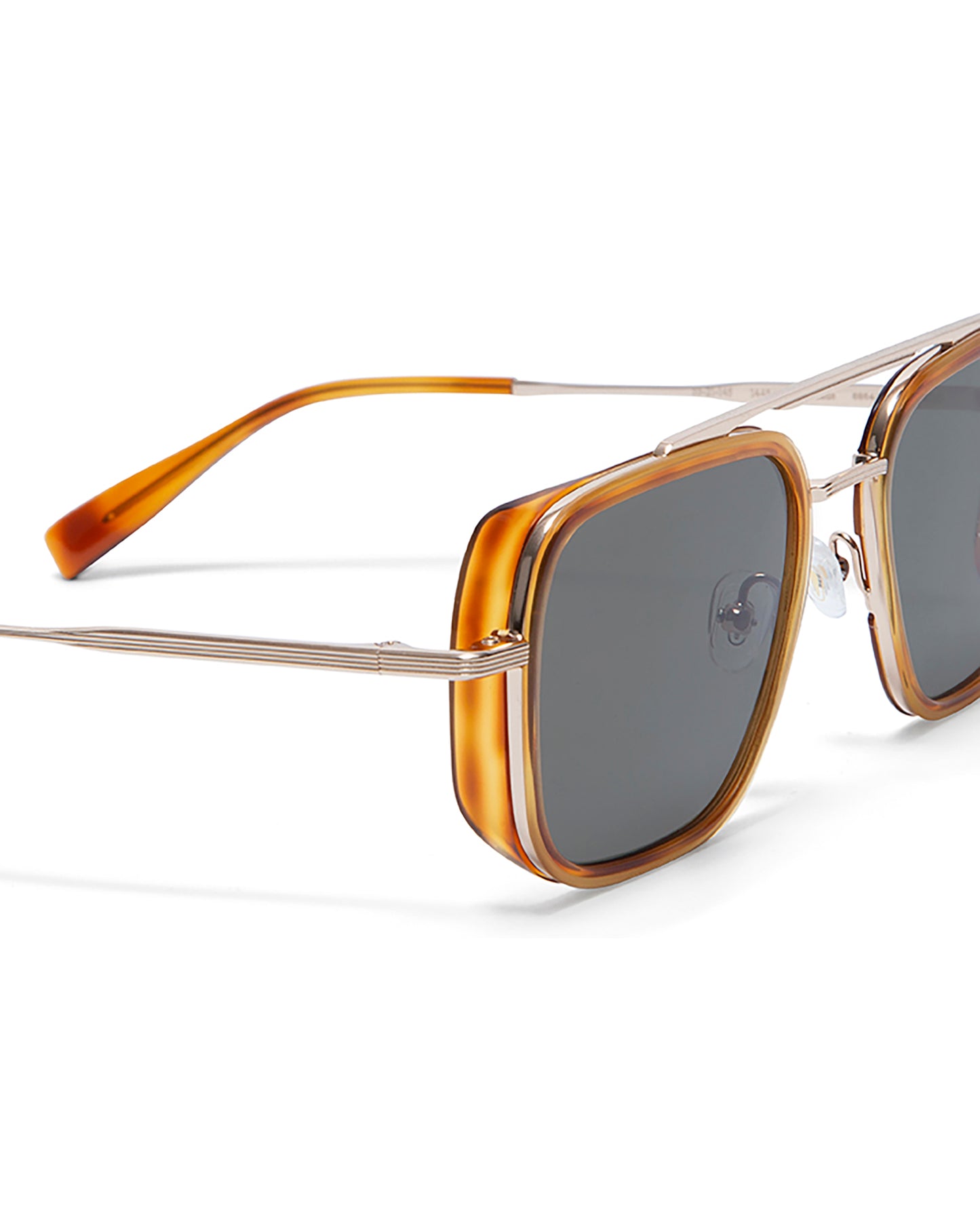 SIFNOS: Cuadrada Acetato-Metal Havana sunglasses by GIGI STUDIOS 5467