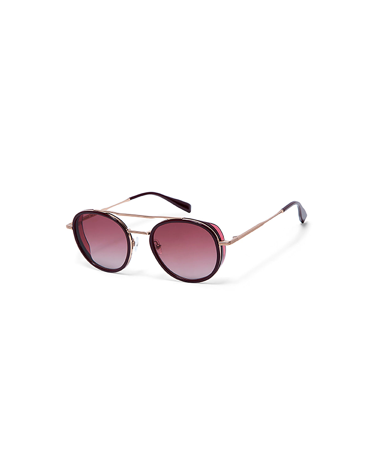 CAPRI: Redondas Acetato-Metal Rojo sunglasses by GIGI STUDIOS 5506