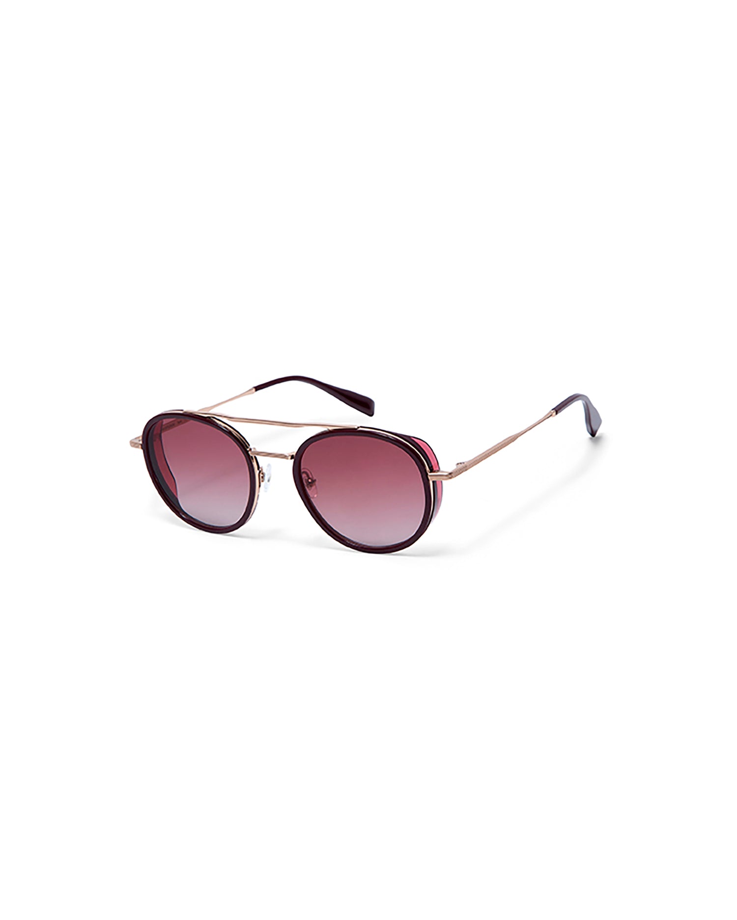 CAPRI: Redondas Acetato-Metal Rojo sunglasses by GIGI STUDIOS 5506