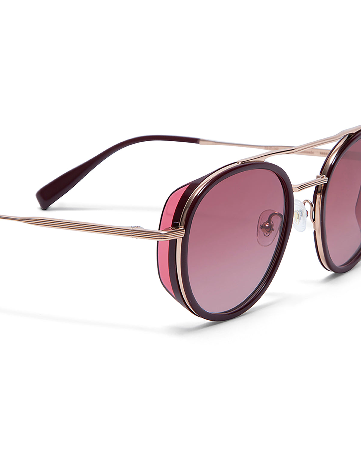 CAPRI: Redondas Acetato-Metal Rojo sunglasses by GIGI STUDIOS 5507