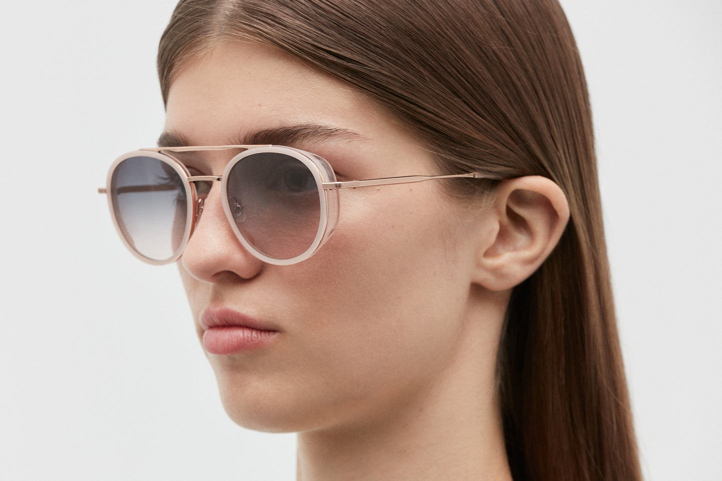 CAPRI: Redondas Acetato-Metal Rosa sunglasses by GIGI STUDIOS 5514