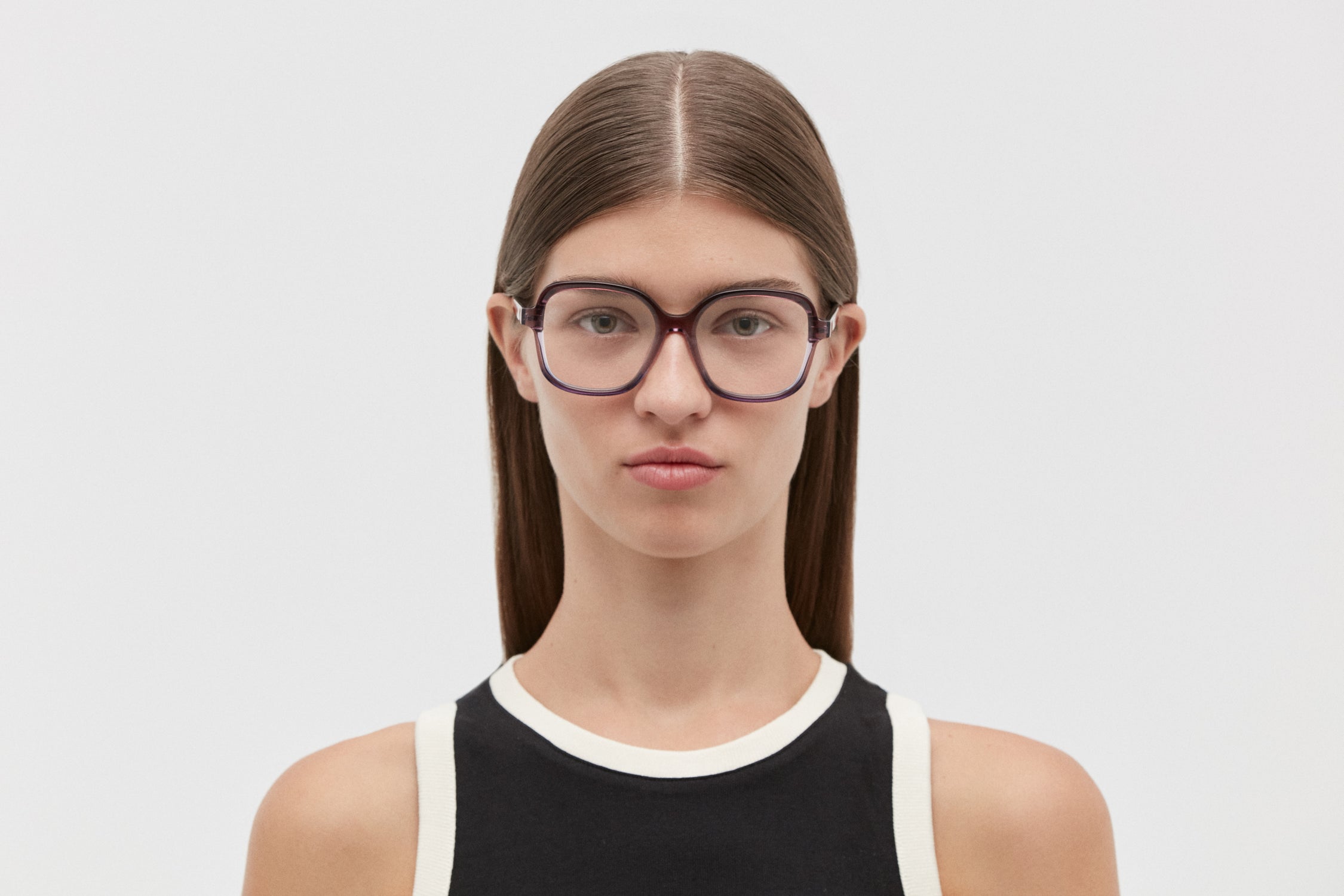 MIRELLE: Cuadrada Acetato Rojo optical glasses by GIGI STUDIOS 5663