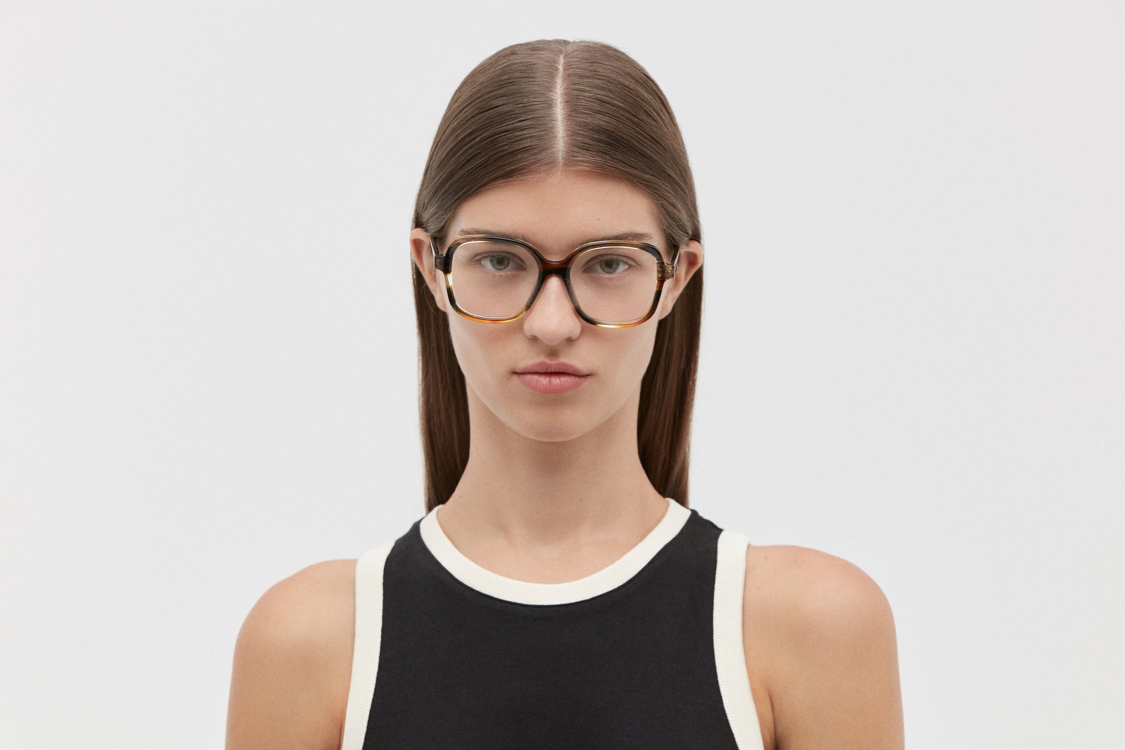 MIRELLE: Cuadrada Acetato Havana optical glasses by GIGI STUDIOS 5667
