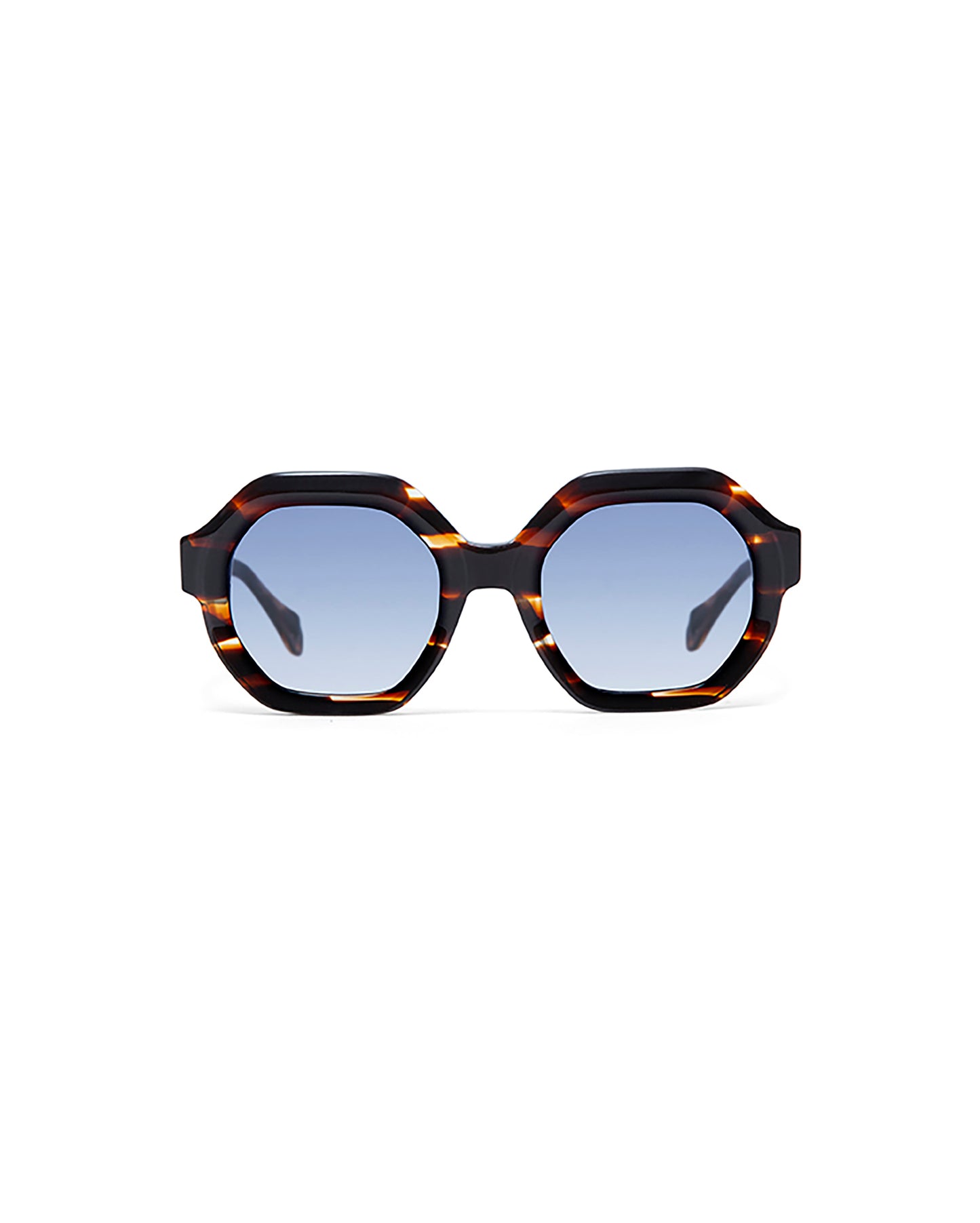 JANET: Geométricas Acetato Havana sunglasses by GIGI STUDIOS 5779