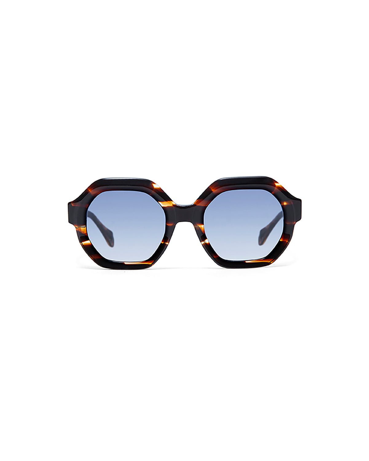 JANET: Geométricas Acetato Havana sunglasses by GIGI STUDIOS 5779
